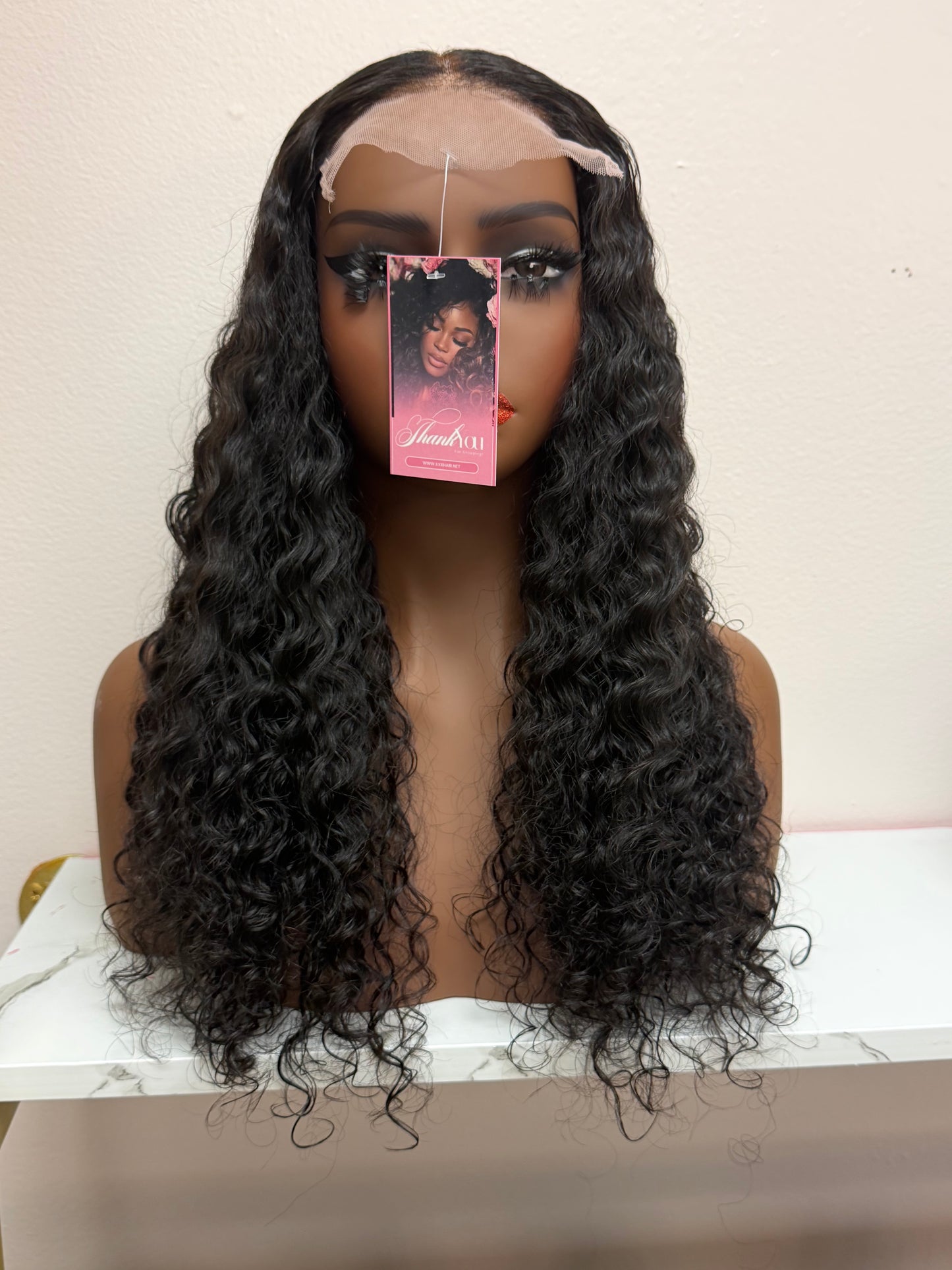 18” Raw Cambodian Curly 5*5 Swiss Lace Closure Wig
