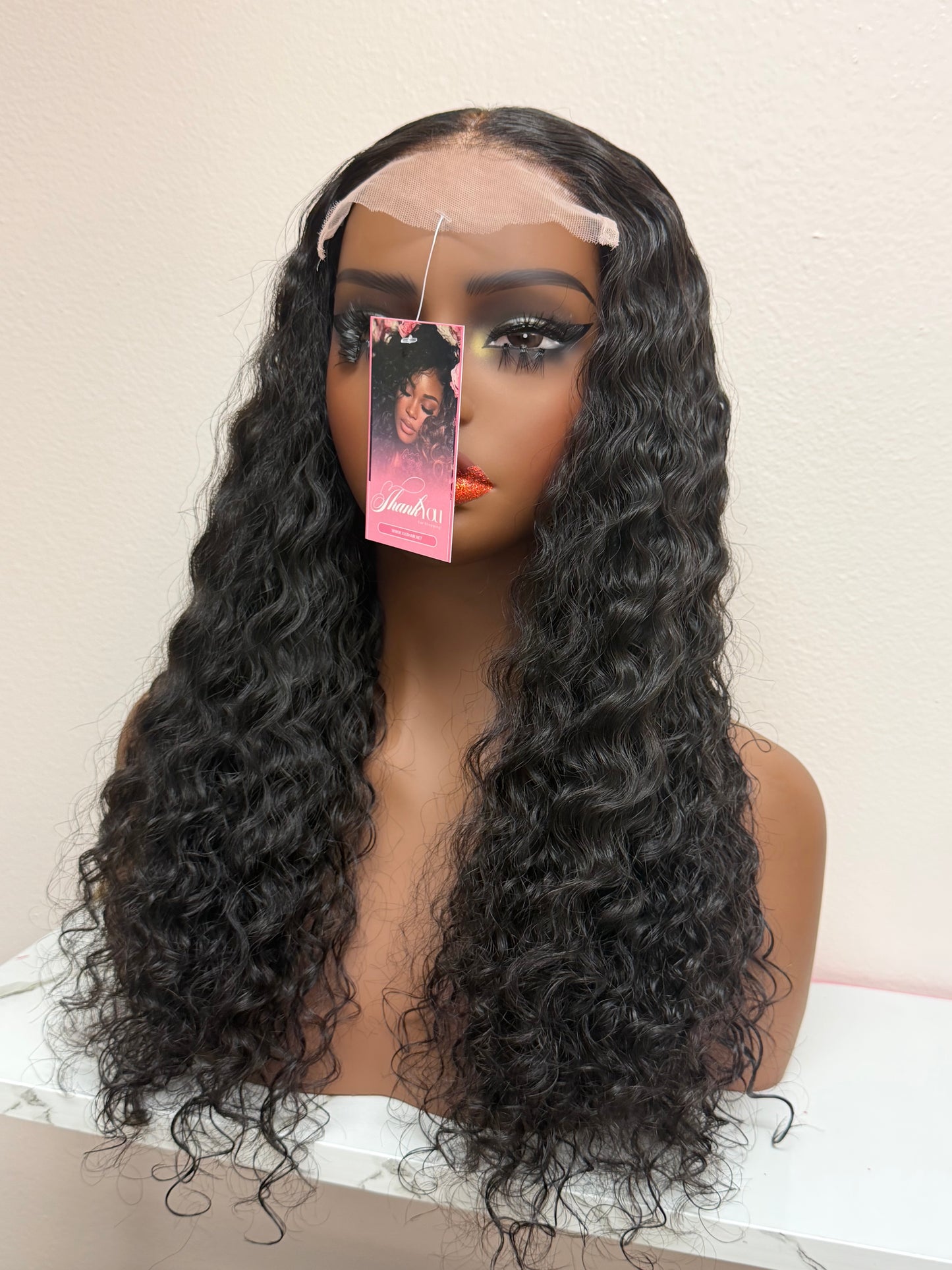 18” Raw Cambodian Curly 5*5 Swiss Lace Closure Wig