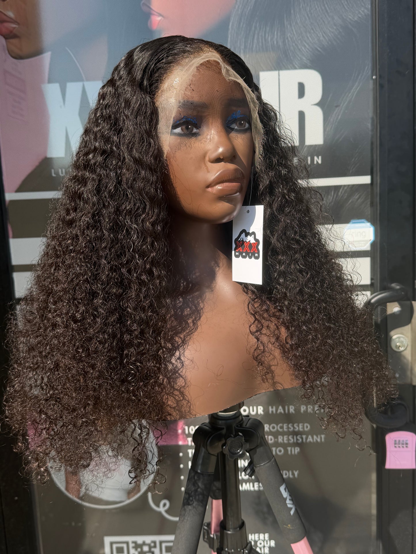 18” Raw Burmese Curly HD 13*6 Lace Frontal Wig