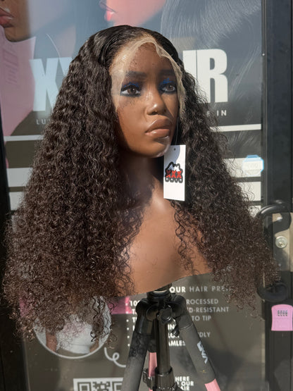 18” Raw Burmese Curly HD 13*6 Lace Frontal Wig