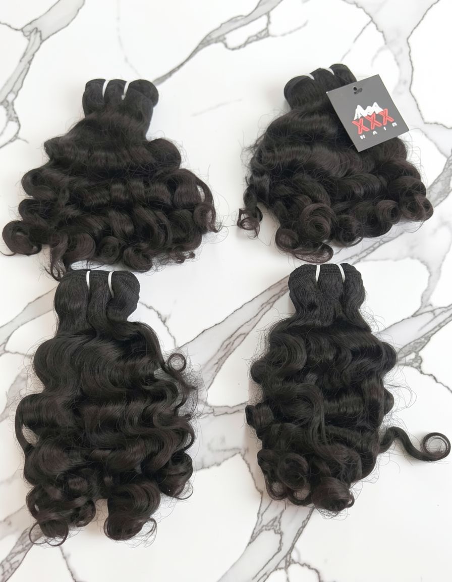14” Raw South Indian Curly Human Hair Bundle