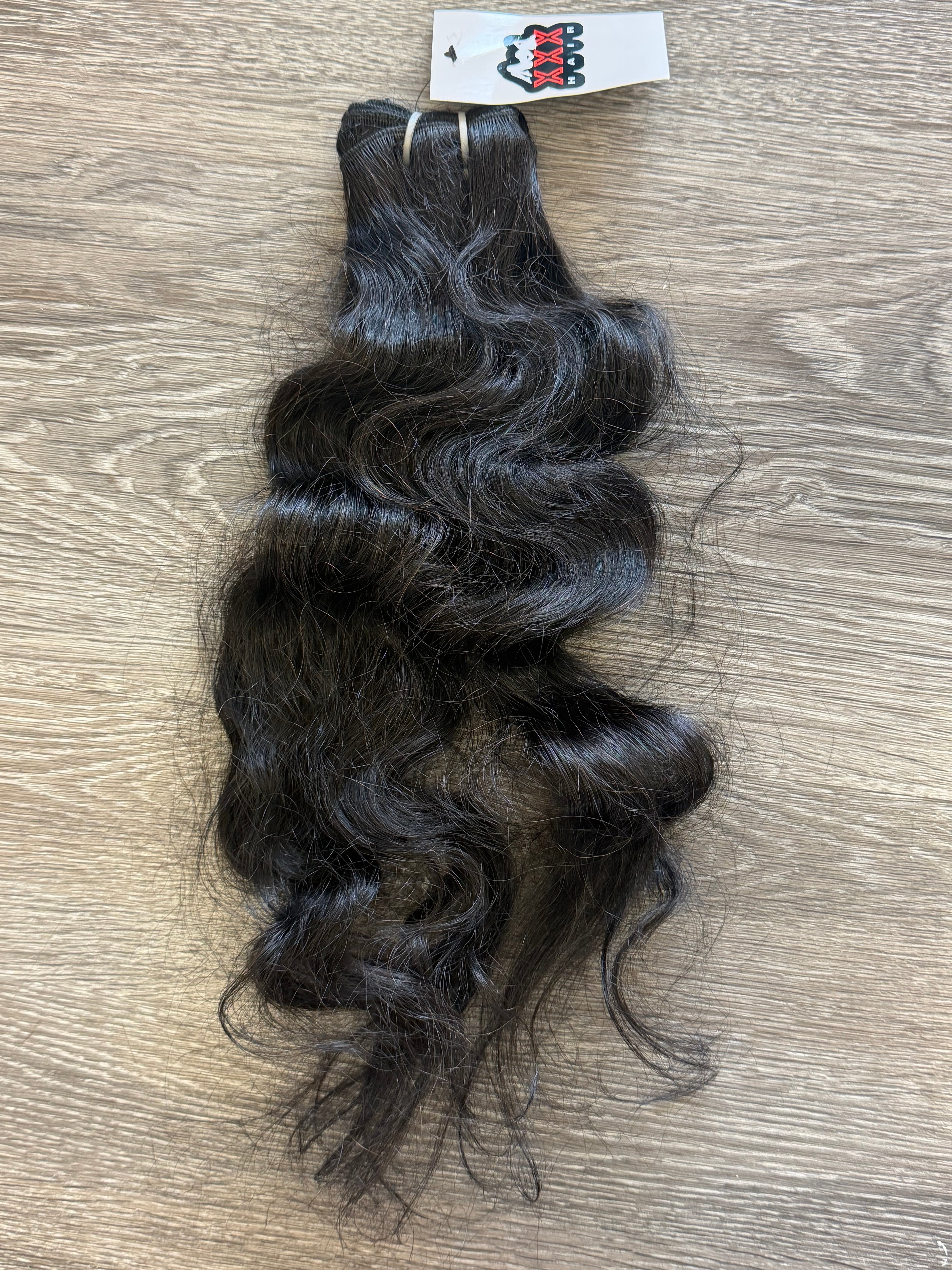 22” Raw Indian Wavy Human Hair Bundle (SALE)