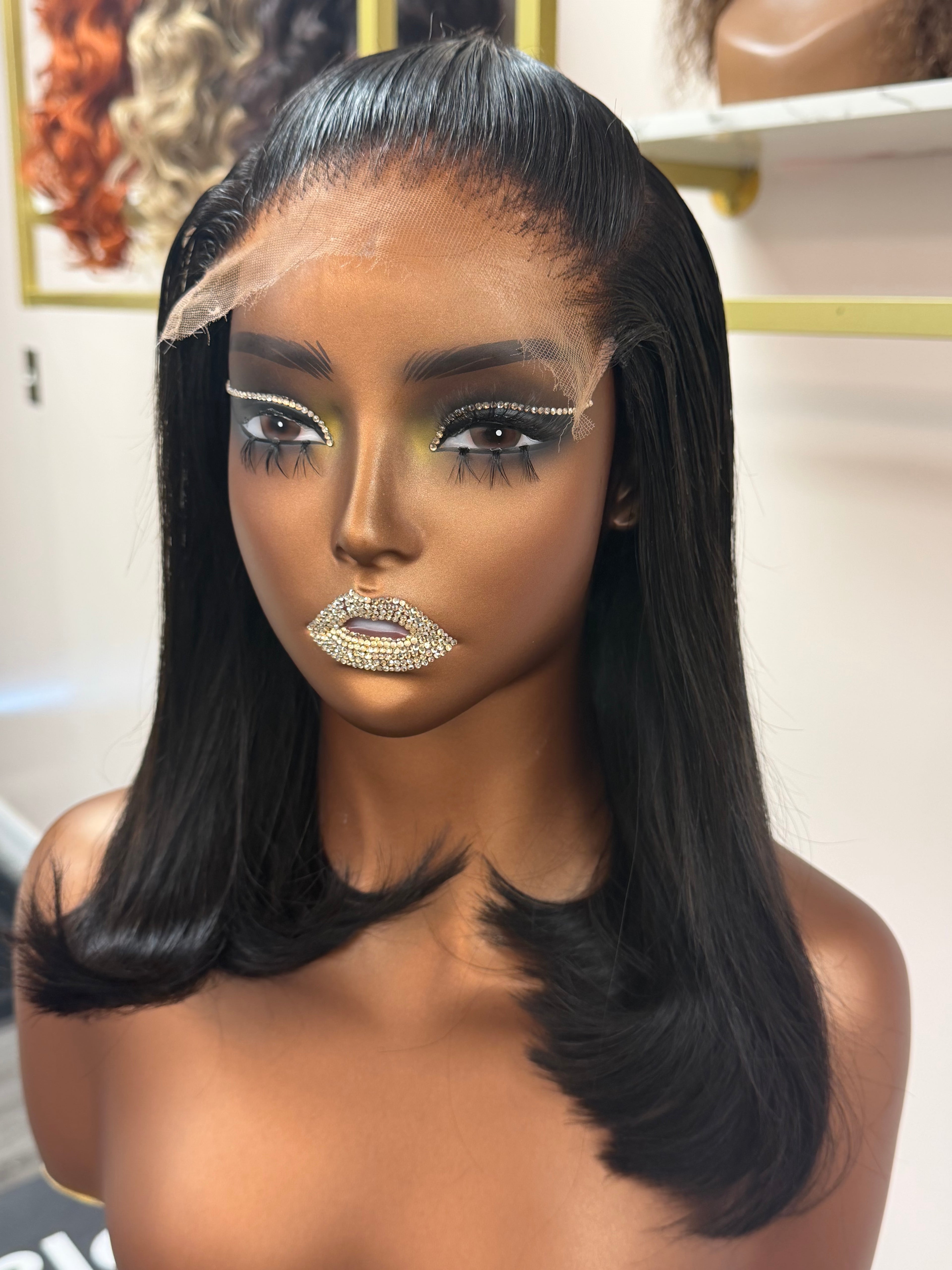 12” Virgin Mink Brazilian Straight 6*6 HD Lace Closure Wig