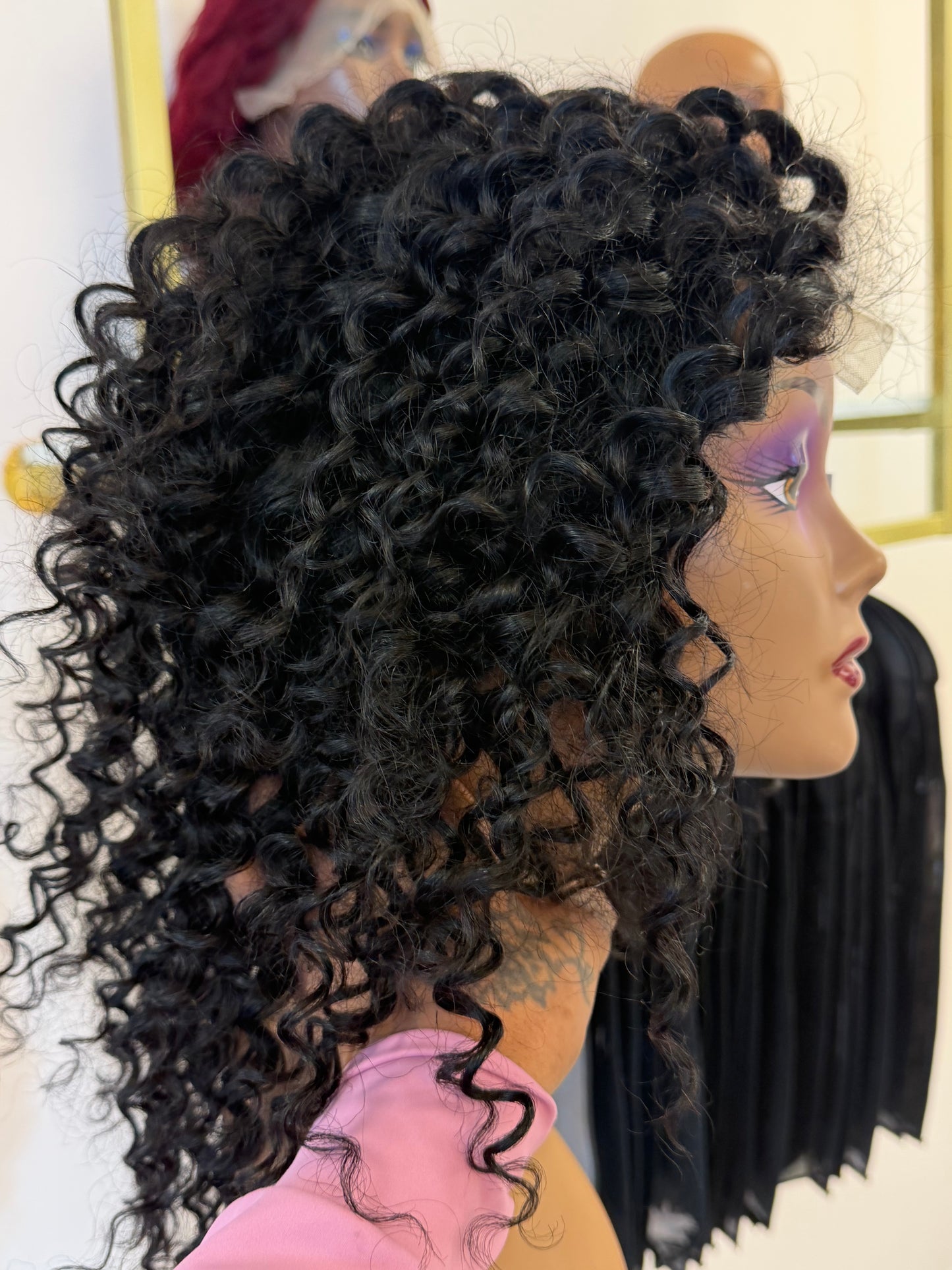 12” Quick Wig Curly Human Hair Wig