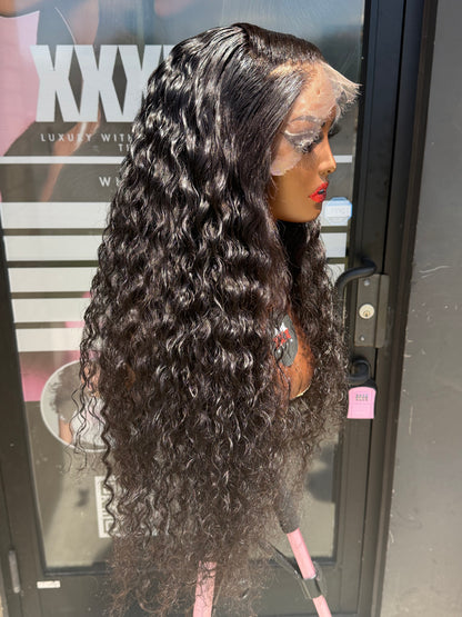 28” Virgin Water Wave HD 13*4 Lace Front Human Hair Wig