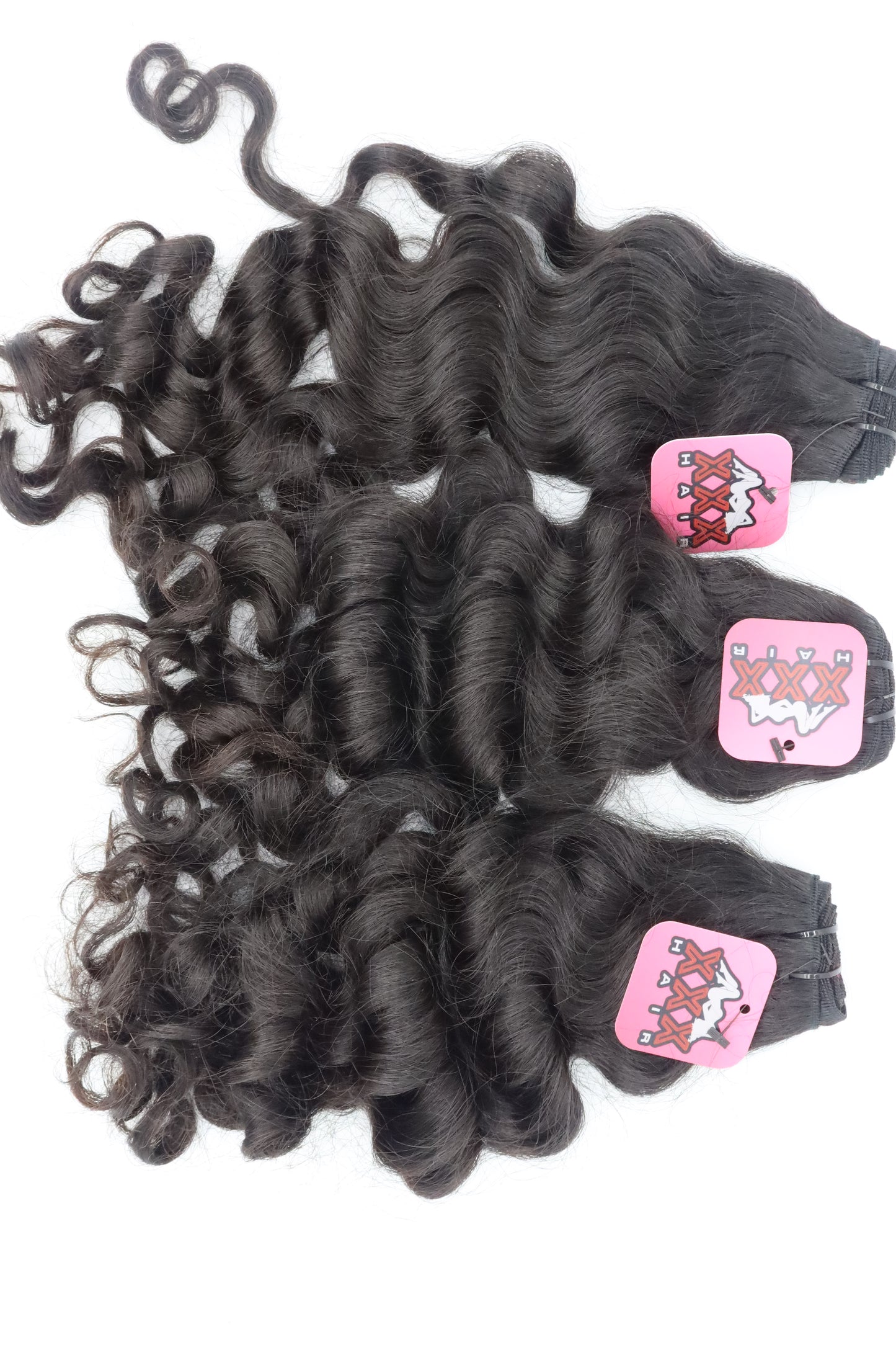 3 Bundles Raw Indian Wavy Curly 20”20”20” Human Hair Bundle Deal