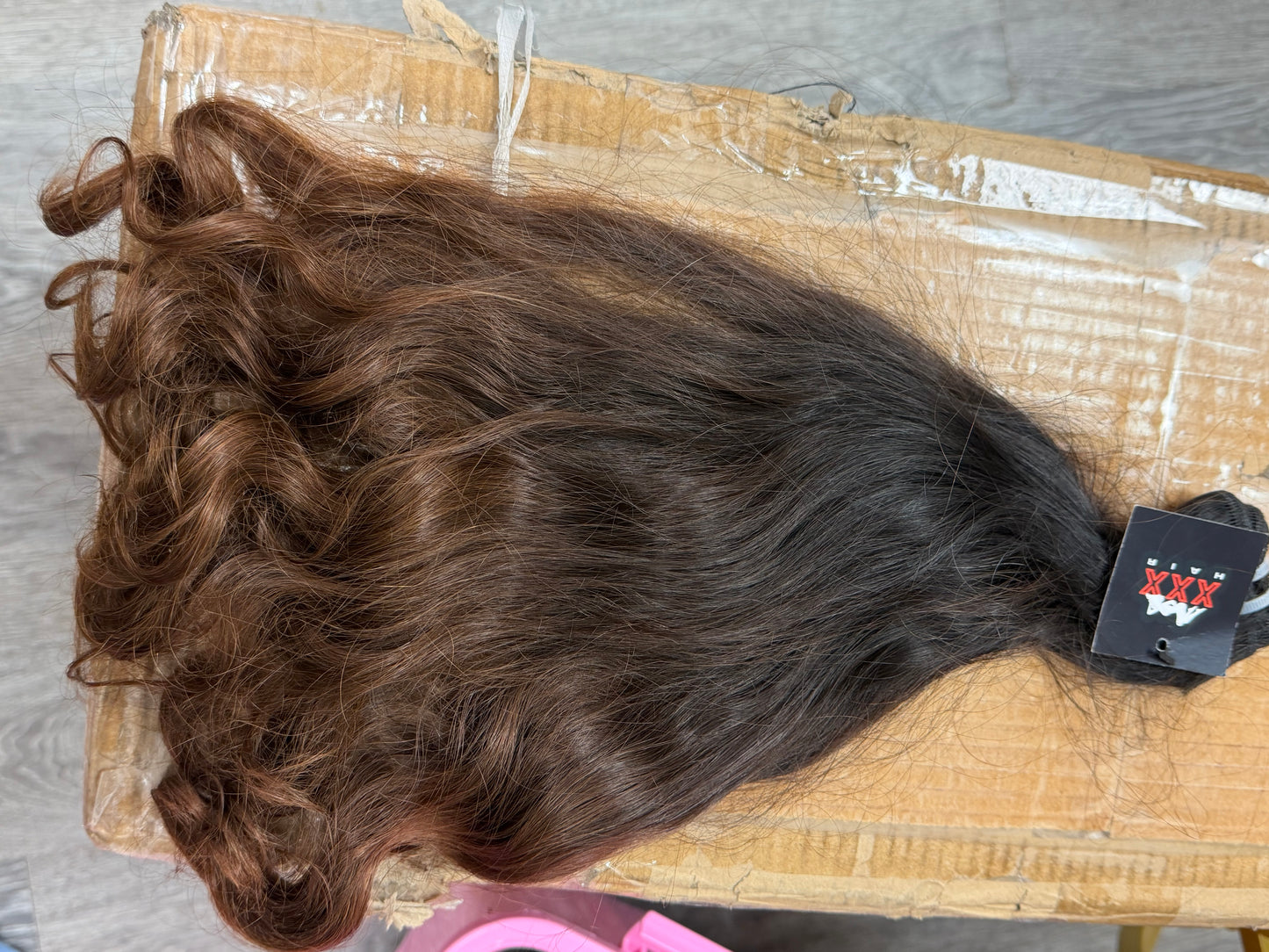 18” Raw Indonesian Ombré Brown Human Hair Bundle