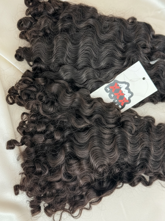 2 Bundles Raw Burmese Curly Hair Deal 12”12”