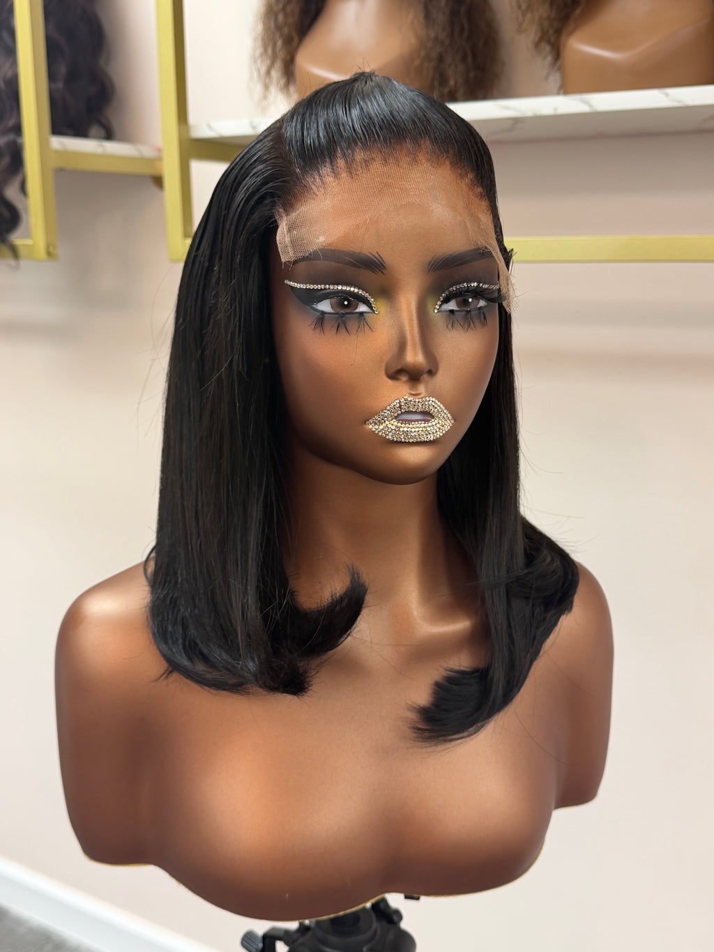 12” Virgin Mink Brazilian Straight 6*6 HD Lace Closure Wig