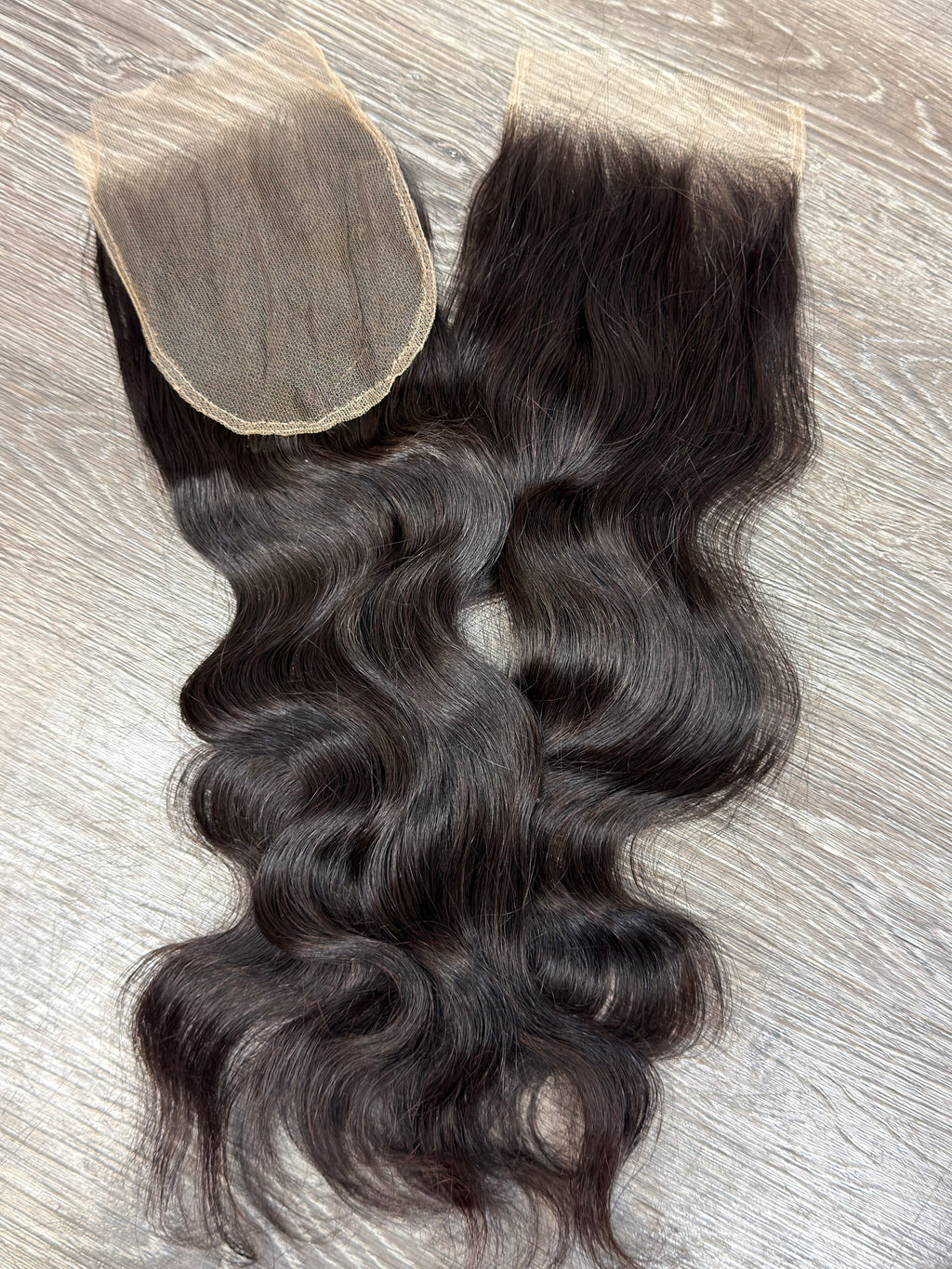 18” Raw Cambodian Wavy Human Hair HD 5*5 Lace Closure