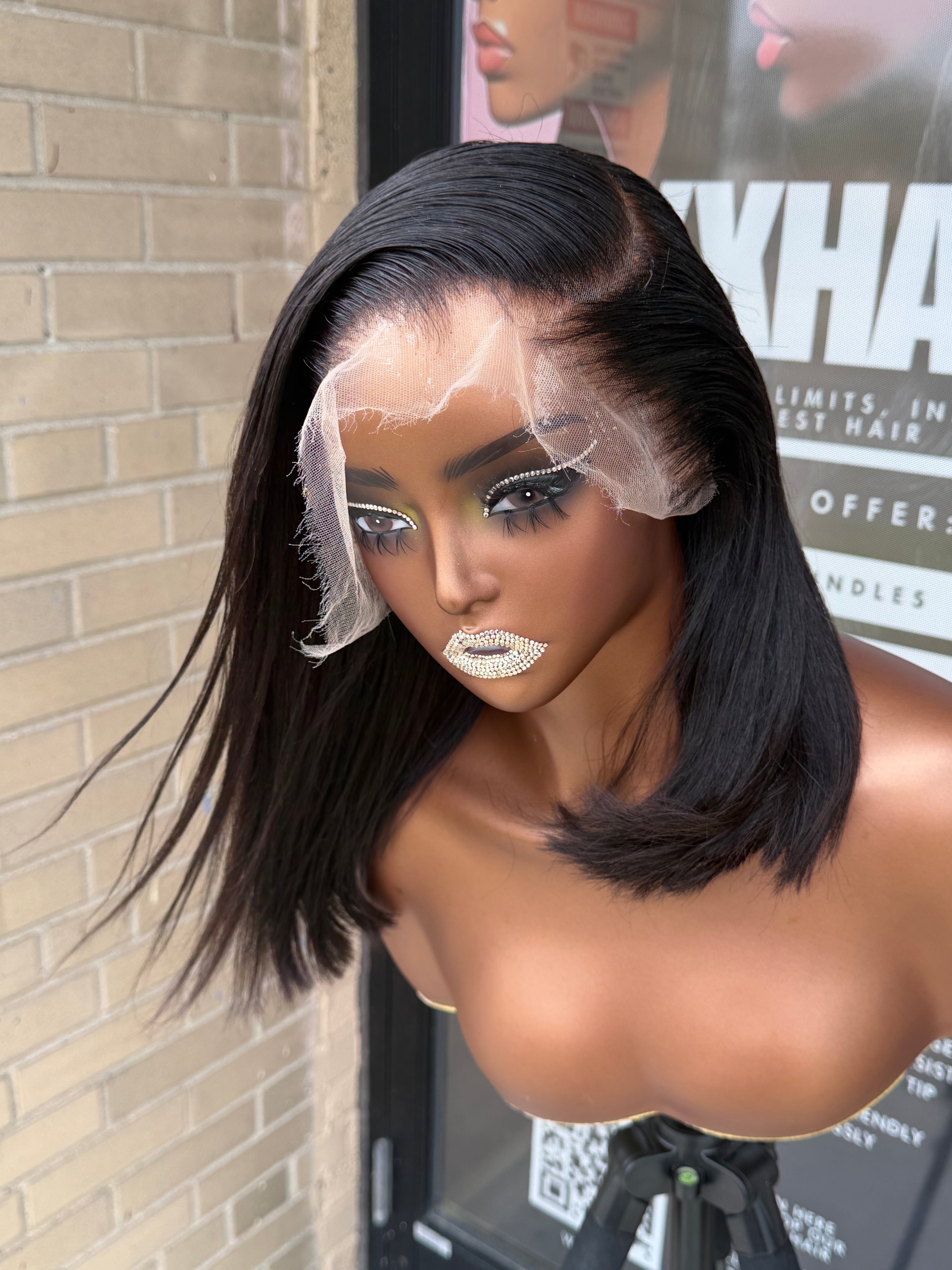 12” Virgin Cambodian Straight HD 13*6 Lace Frontal Human Hair Wig