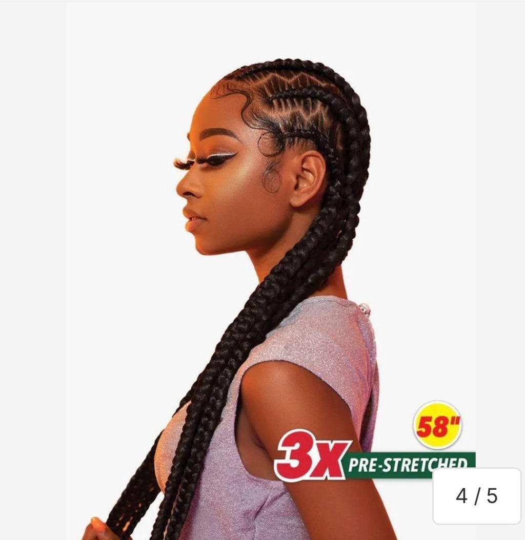 SENSATIONNEL 3X X-PRESSION PRE-STRETCHED BRAID 58" COLOR #2