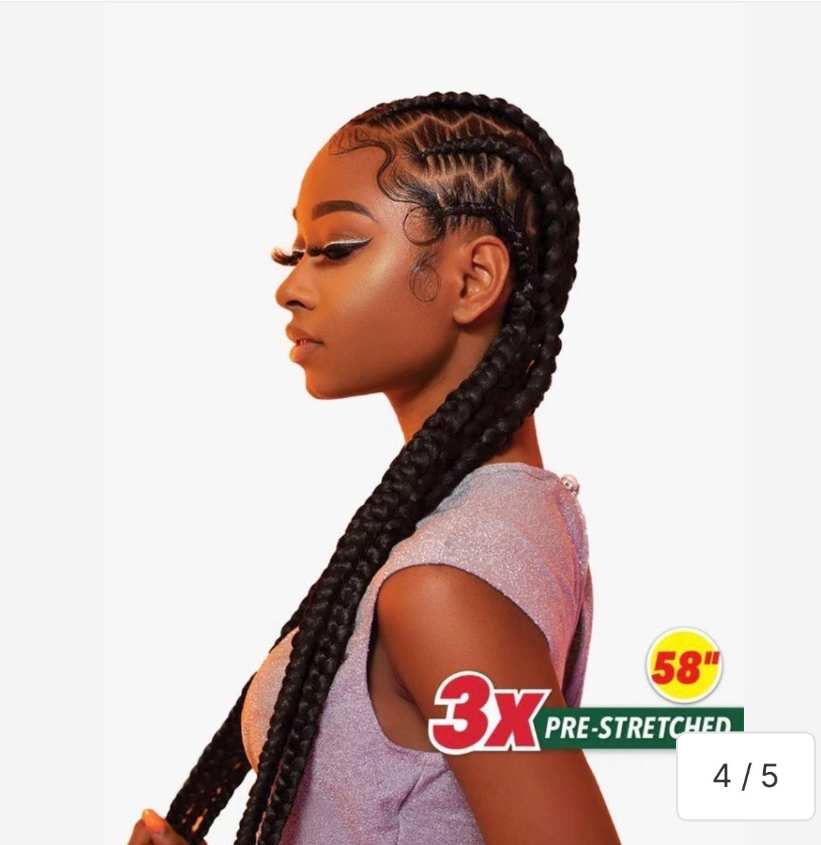 SENSATIONNEL 3X X-PRESSION PRE-STRETCHED BRAID 58" COLOR #2