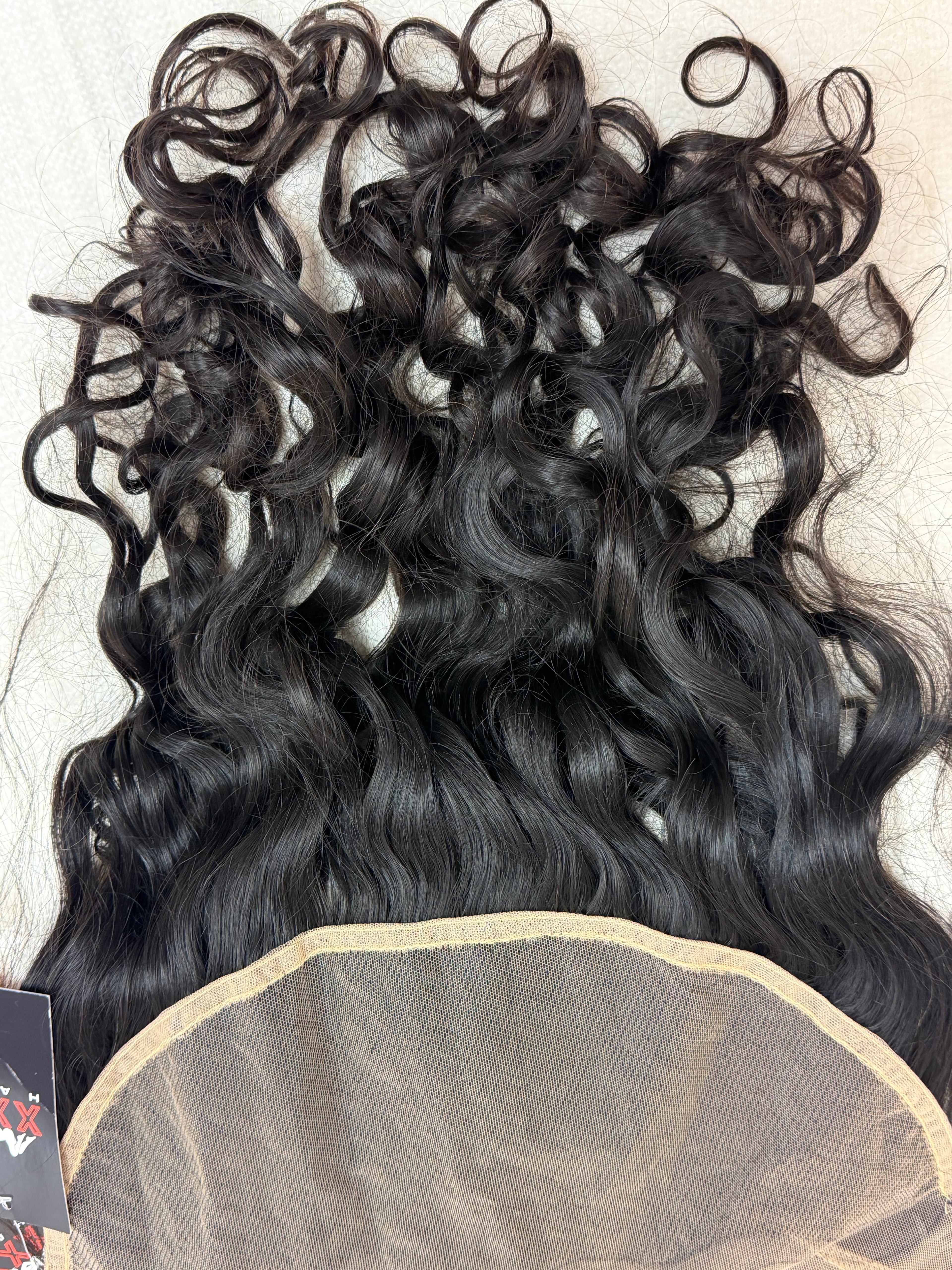 20” Raw Indian Curly 13*6 Transparent Lace Frontal