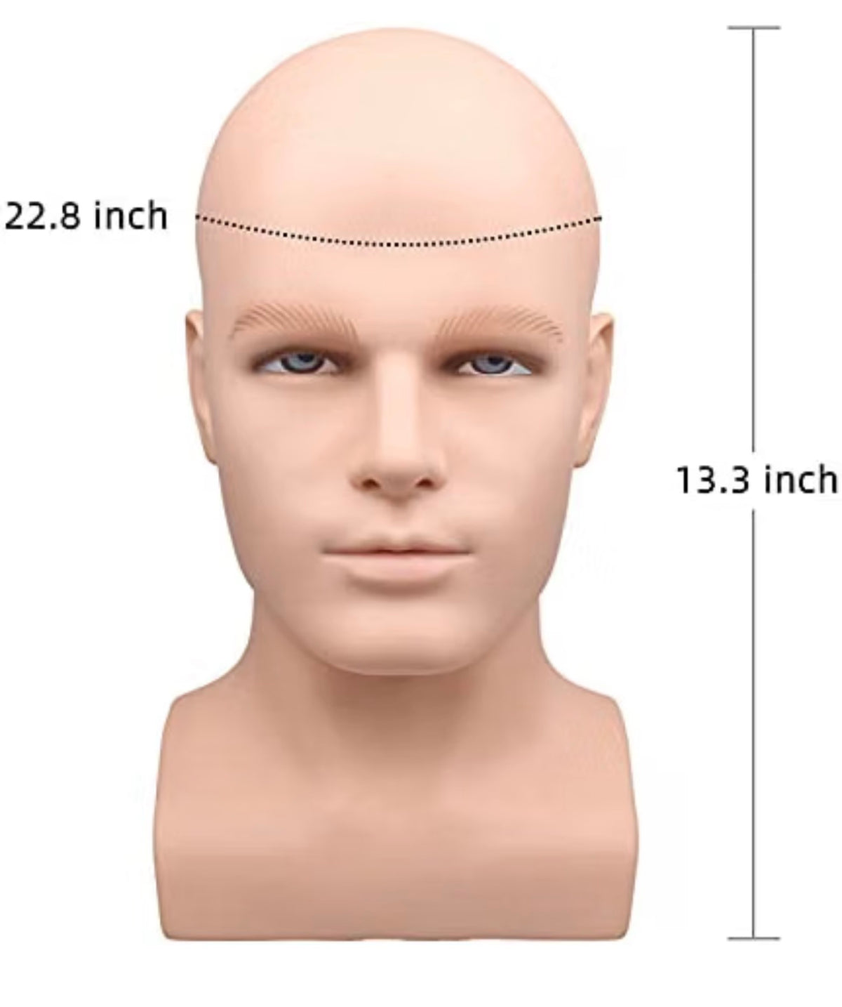 Male Foam Mannequin Head for Wigs Hats Headphones Masks Display