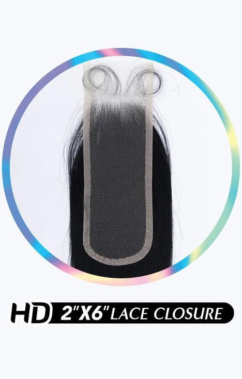 Shake N Go Glossy – 2x6 Natural Straight Lace Closure 12”
