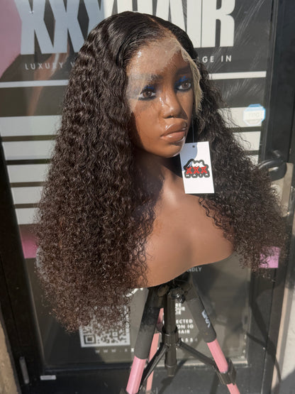 18” Raw Burmese Curly HD 13*6 Lace Frontal Wig