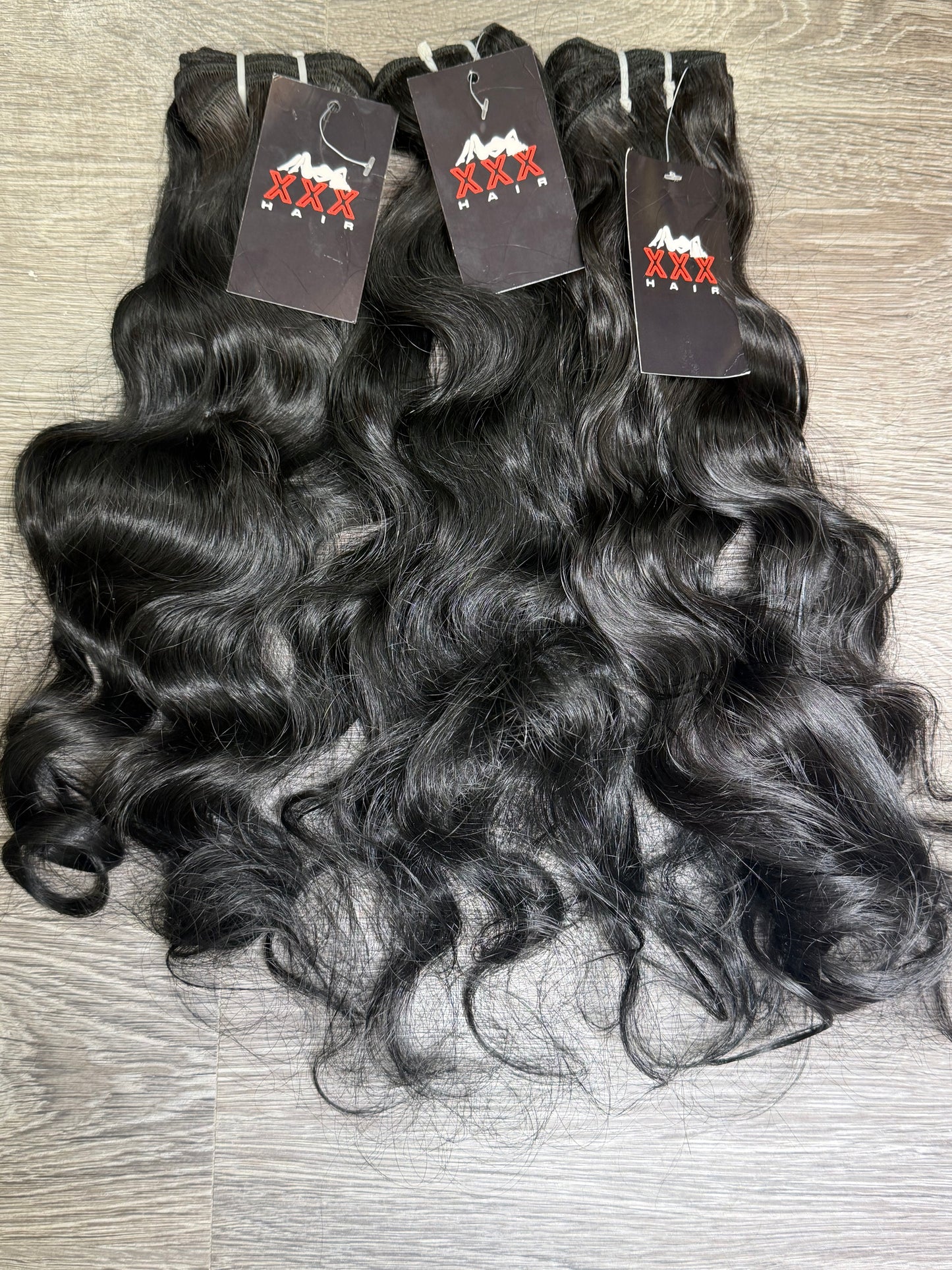 3 Bundles Raw Indian Wavy Single Donor Hair Deal 22”22”22”