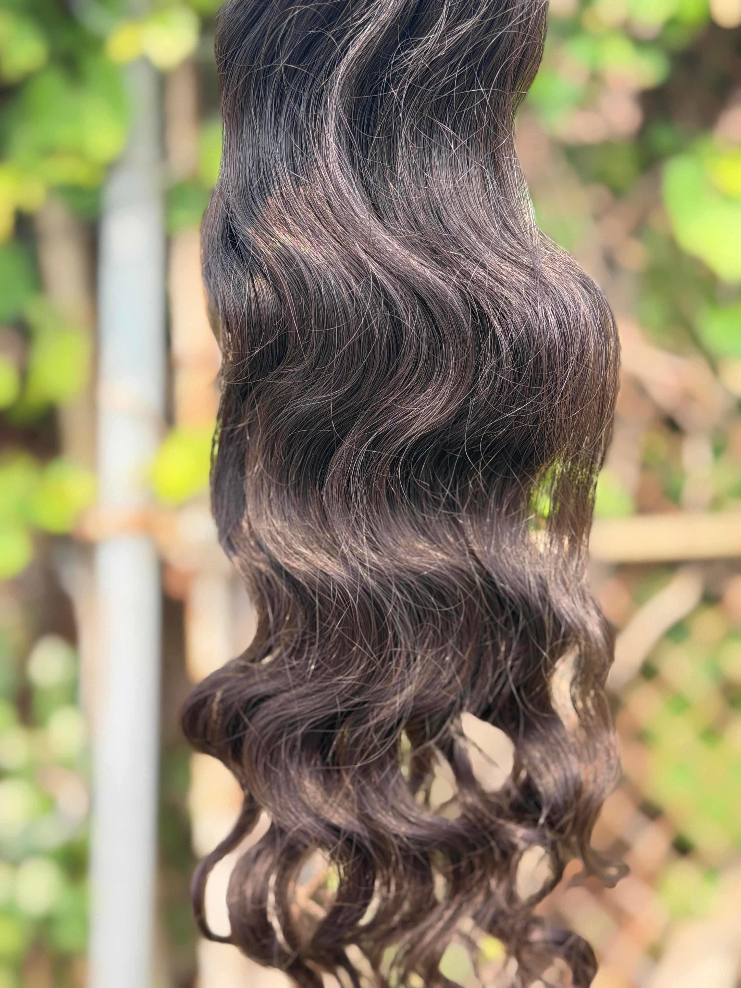 24” Raw Indian Wavy Human Hair Bundle