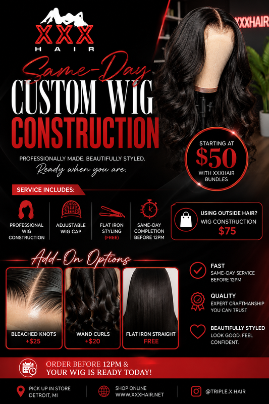 Same- Day Custom Wig Construction— Starting At $50