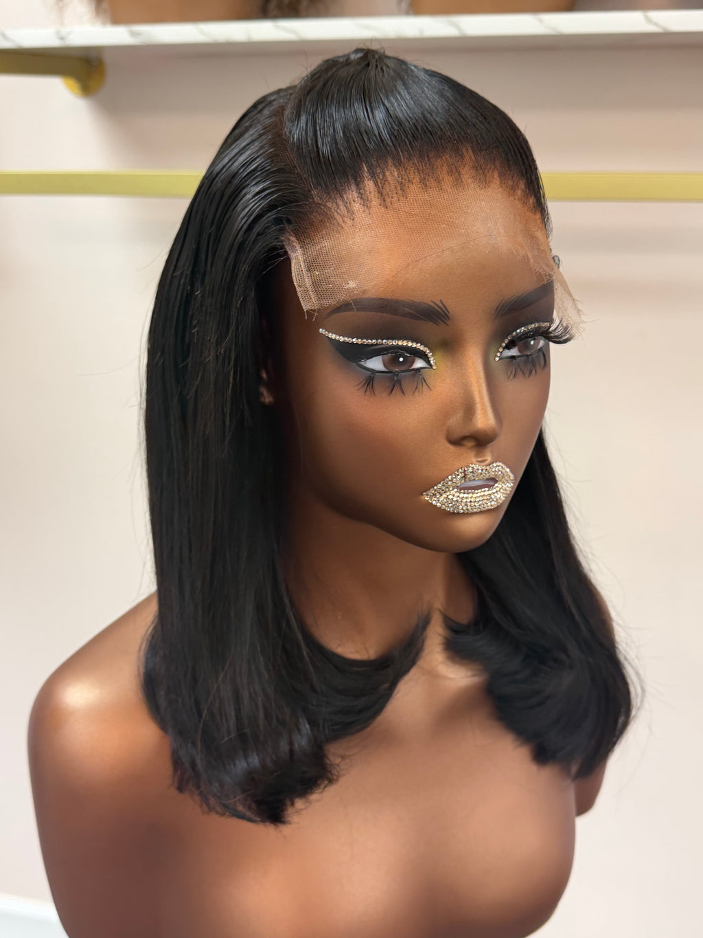 12” Virgin Mink Brazilian Straight 6*6 HD Lace Closure Wig
