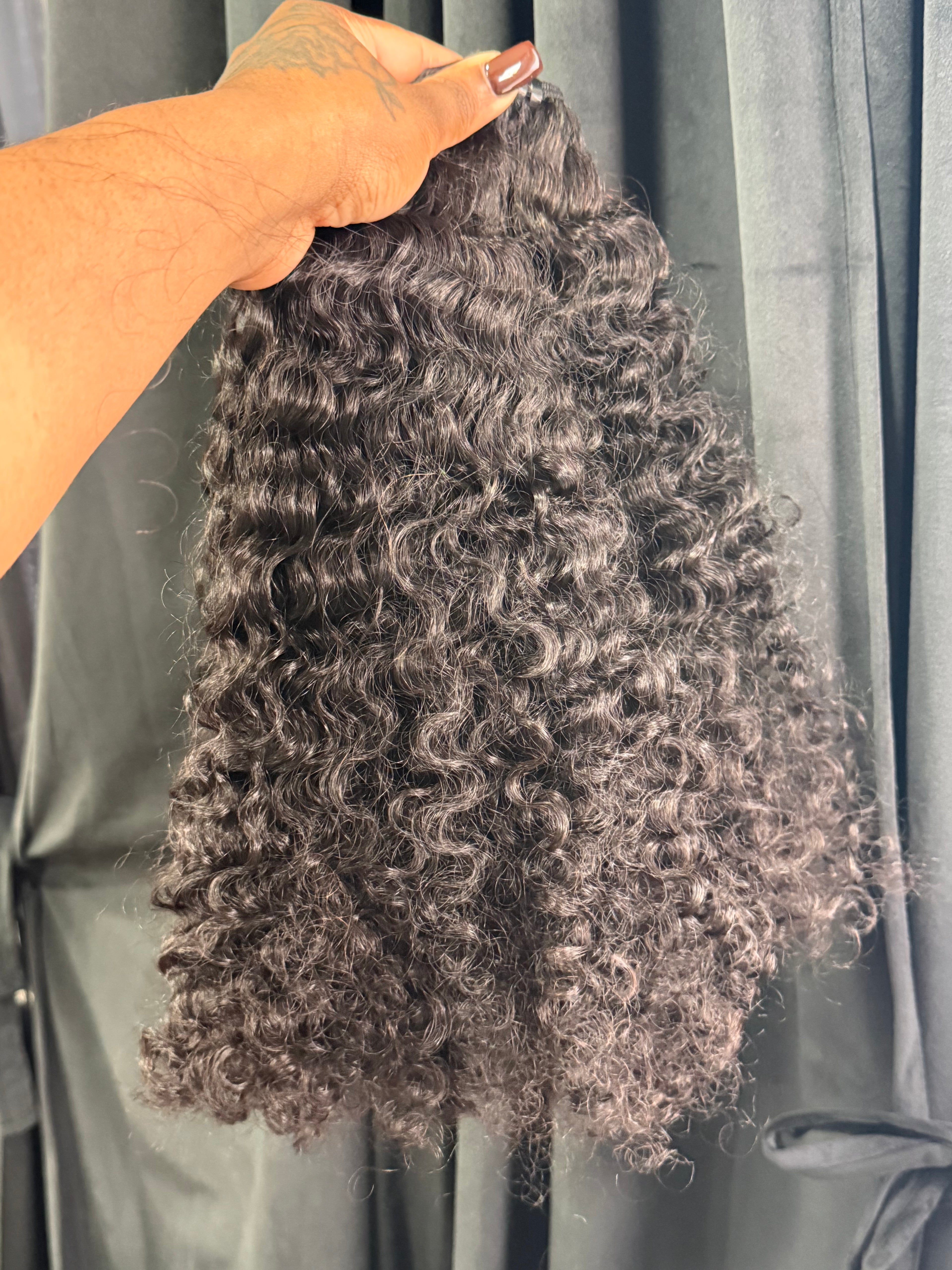 2 Bundles Of Raw Cambodian Curly Human Hair Deal 22”22” (SALE)