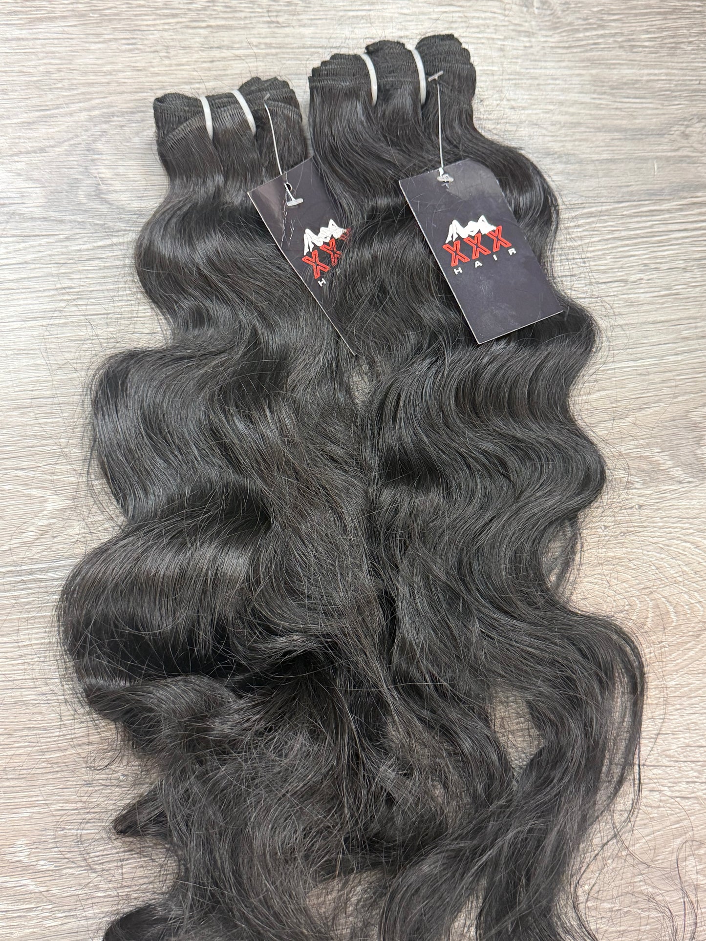 2 Bundles 24”Raw Indian Wavy Single Donor Hair Deal 24”24”