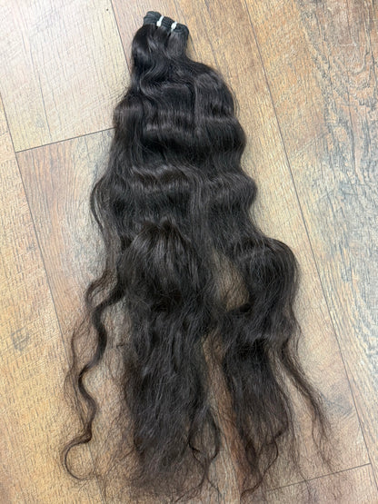 24” Raw Indian Wavy Hair Bundle SALE