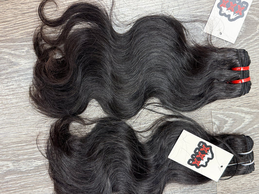 2 Bundles Virgin Brazilian Body Wave Human Hair Deal 14”14”