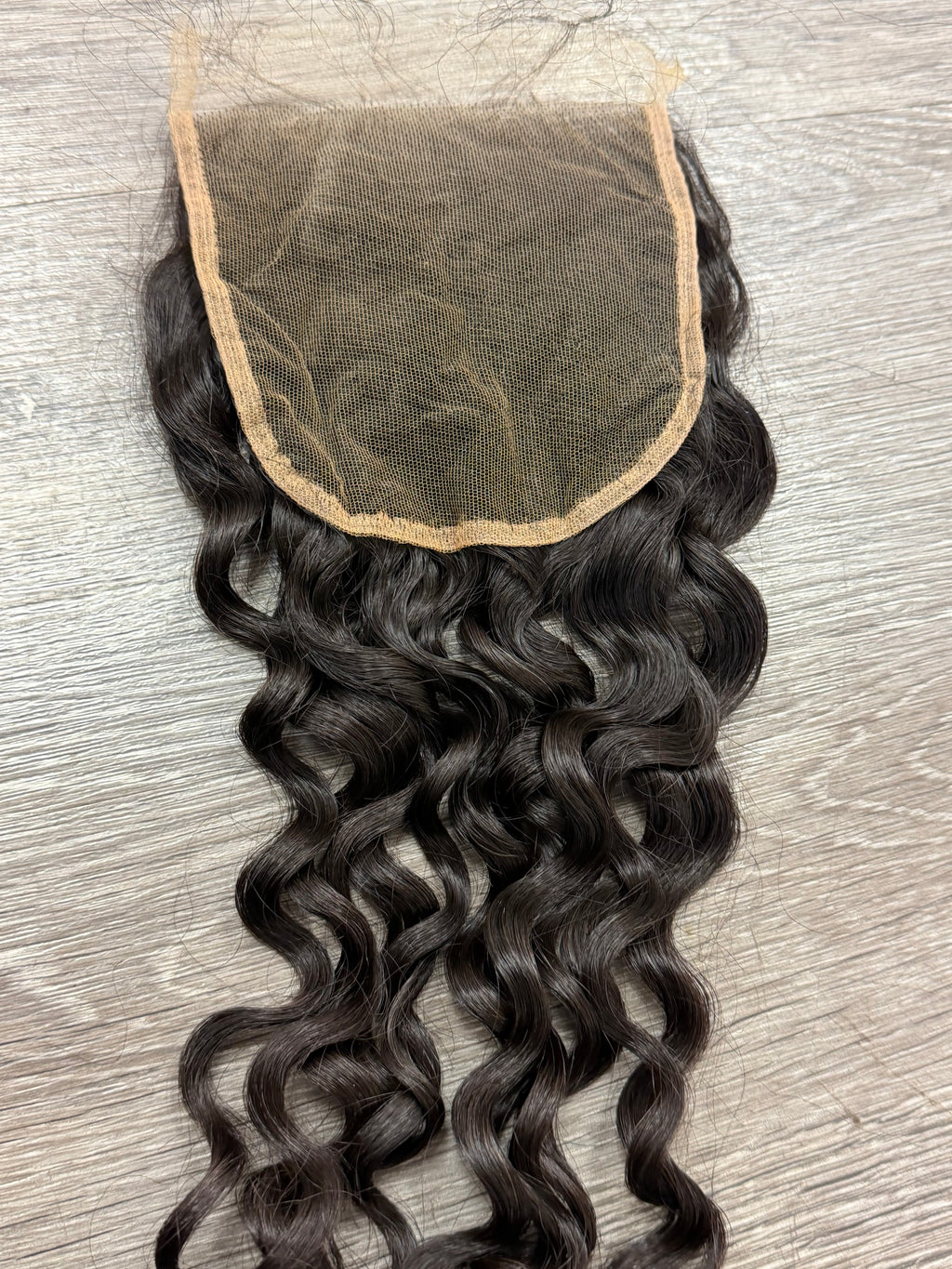 16” Raw Indian Curly HD 5*5 Lace Closure