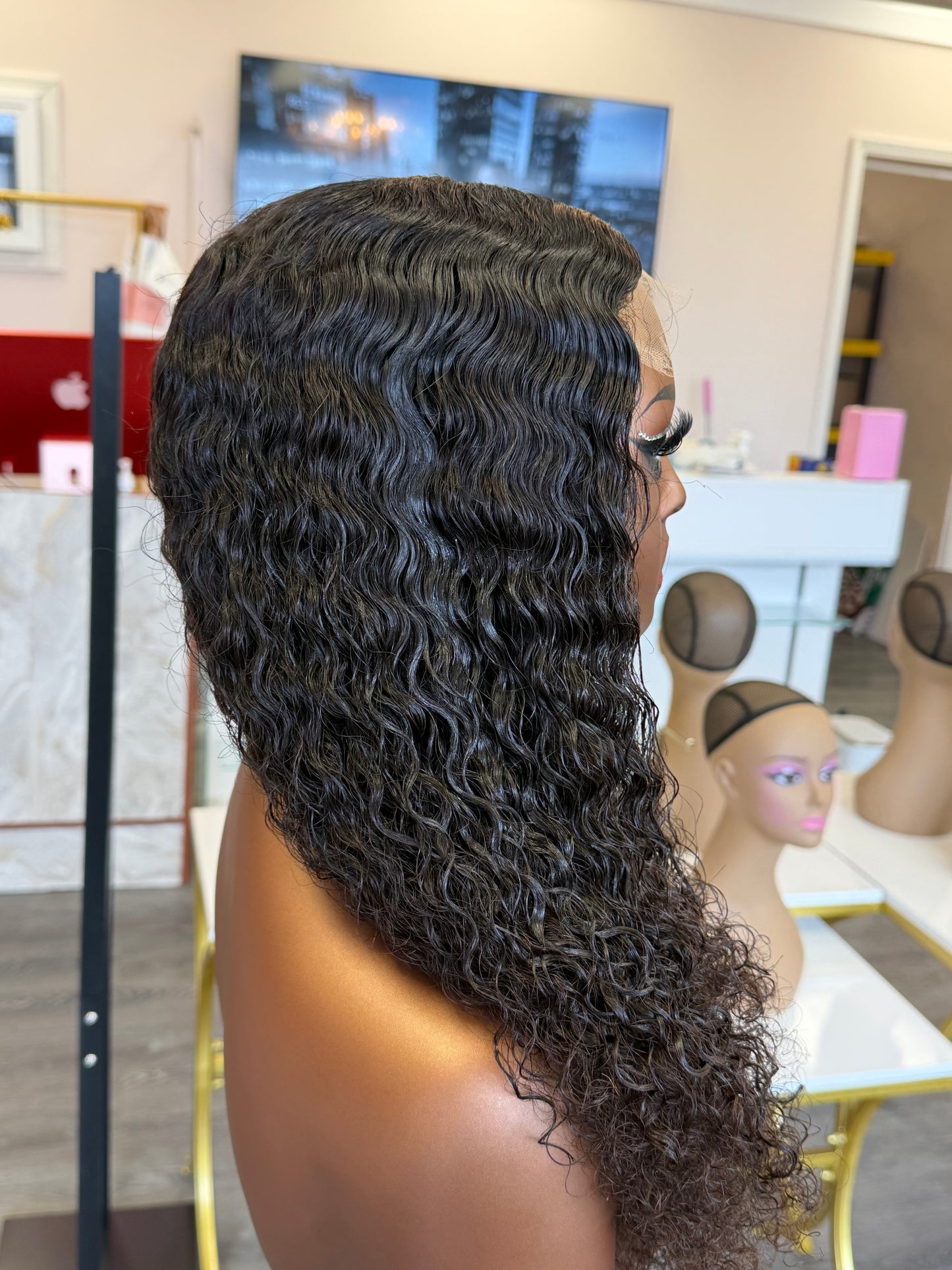 16” Raw Burmese Curly 6*6 HD Lace Closure Wig