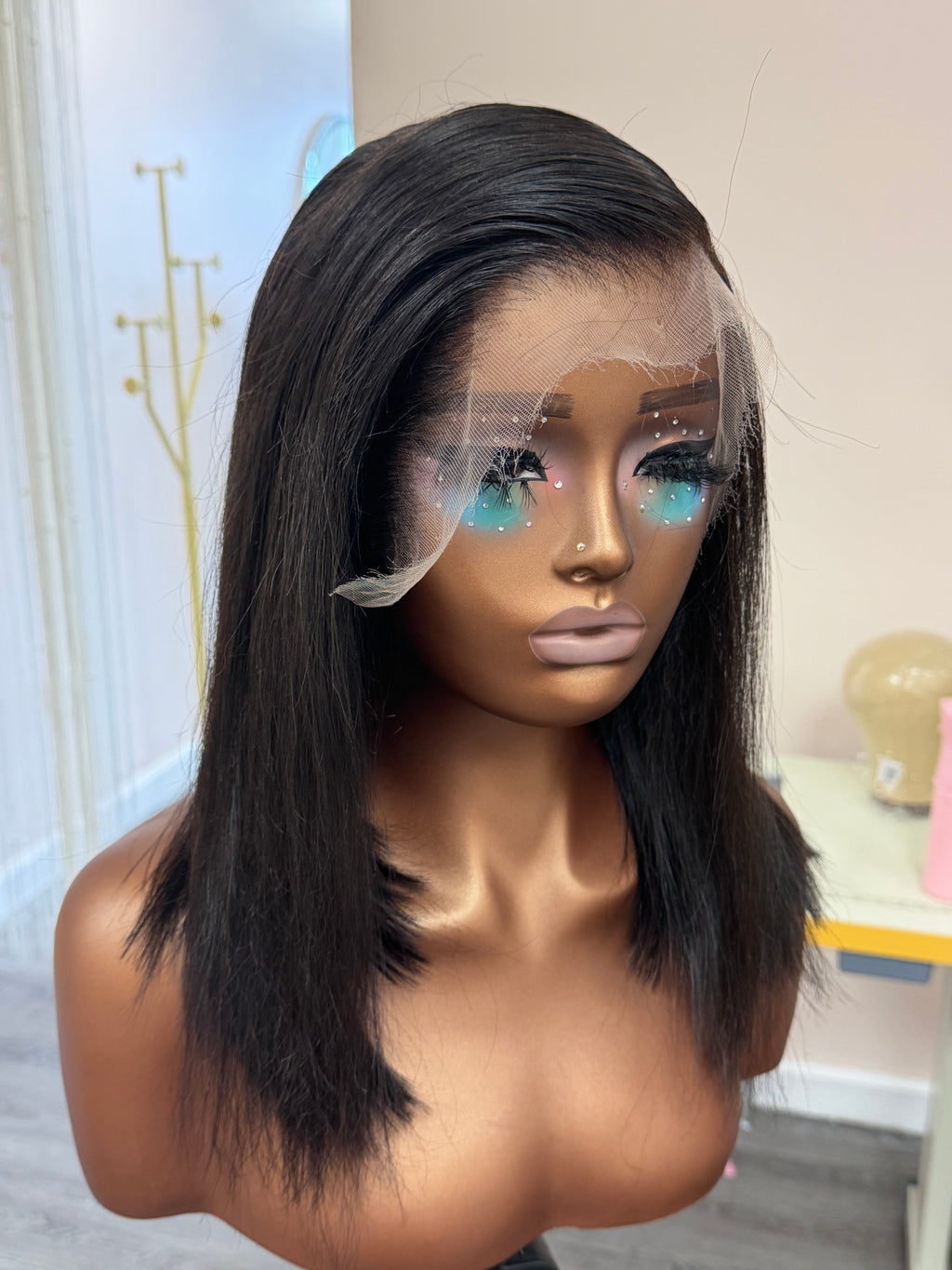 12” Virgin Cambodian Straight HD 13*6 Lace Frontal Human Hair Wig
