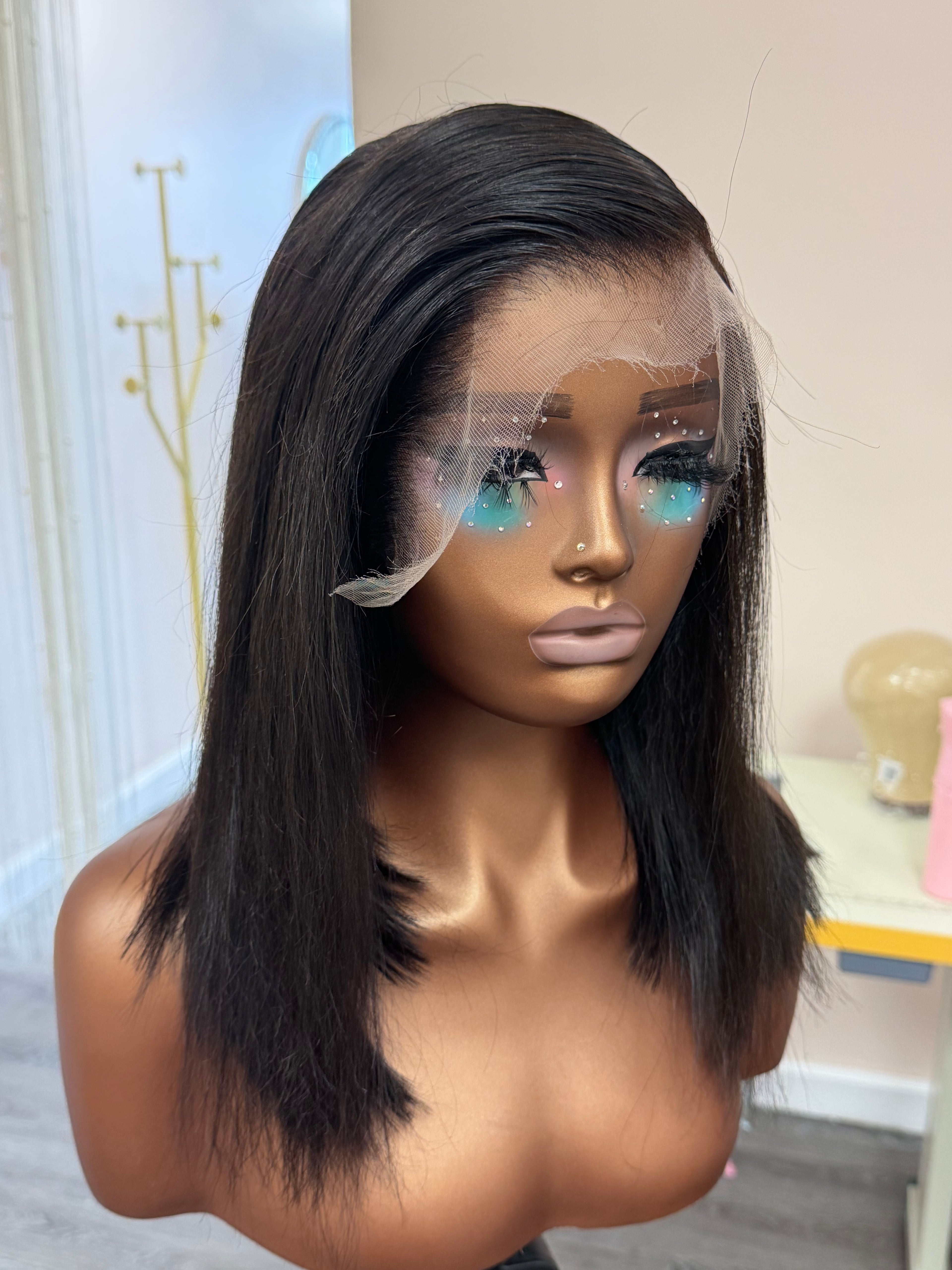 12” Virgin Cambodian Straight HD 13*6 Lace Frontal Human Hair Wig