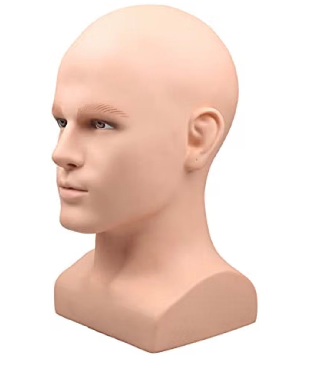 Male Foam Mannequin Head for Wigs Hats Headphones Masks Display