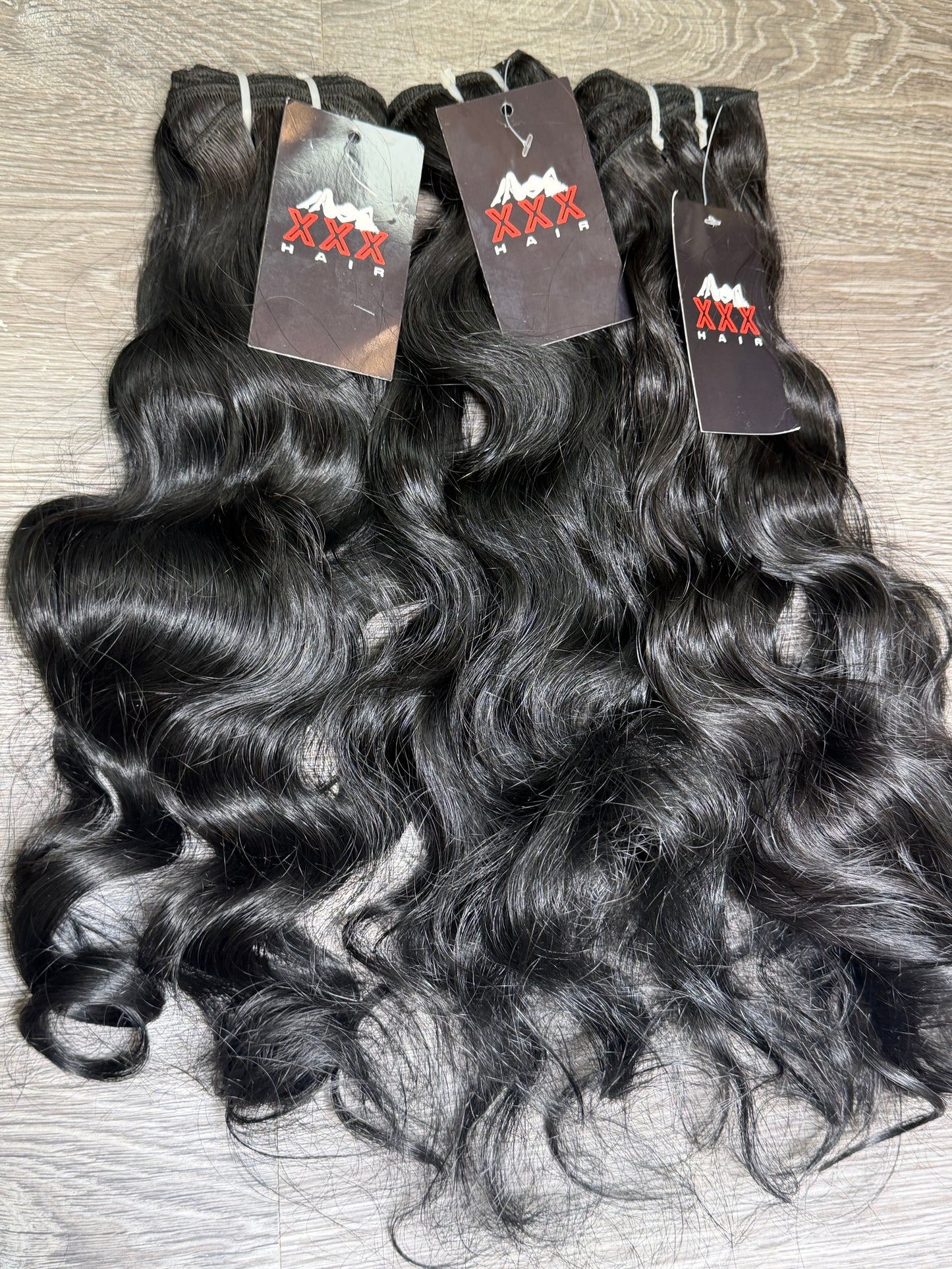3 Bundles Raw Indian Wavy Single Donor Hair Deal 22”22”22”