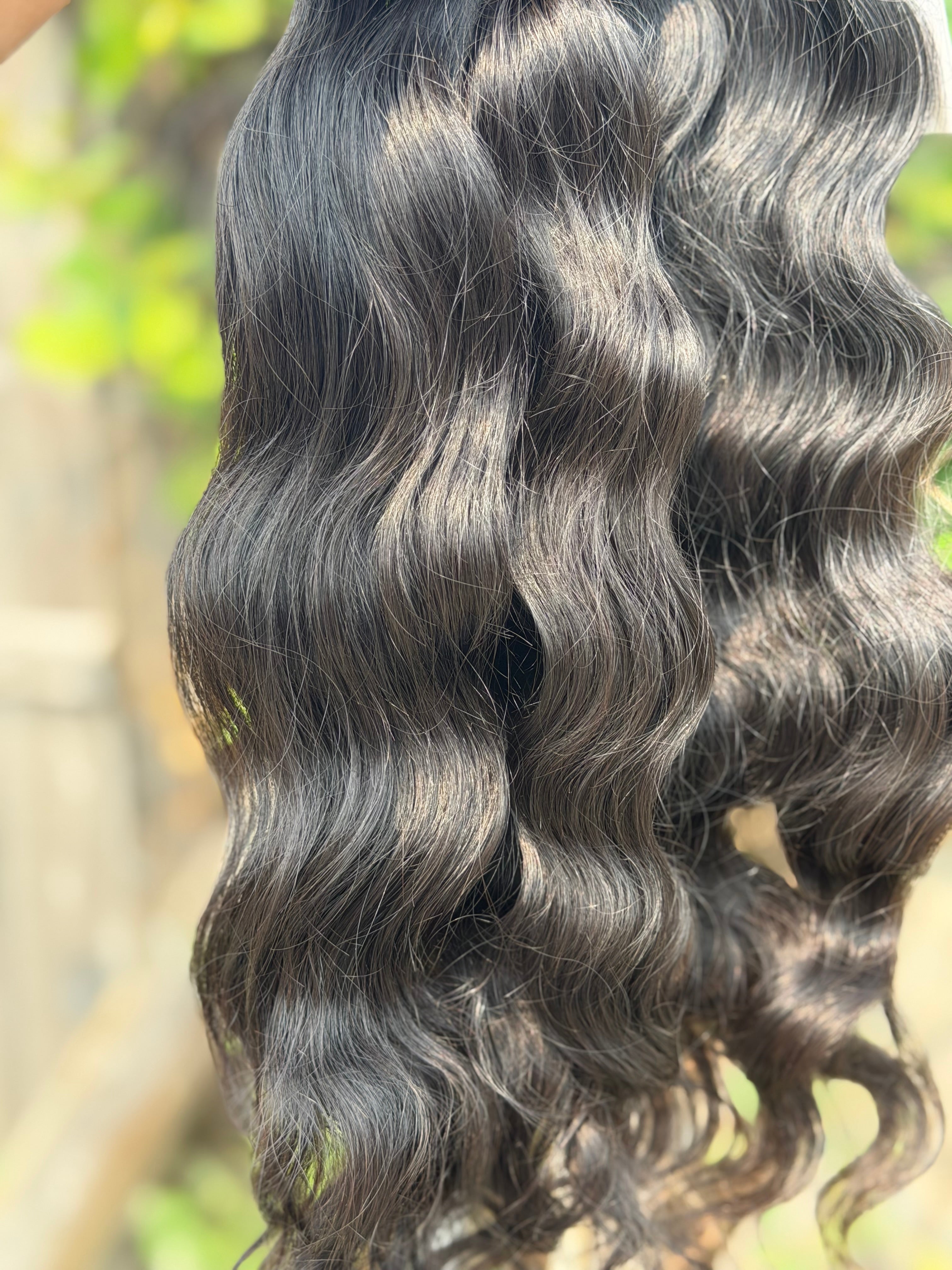 3 Bundles Of Raw Indian Wavy Human Hair Deal 18”20”22”