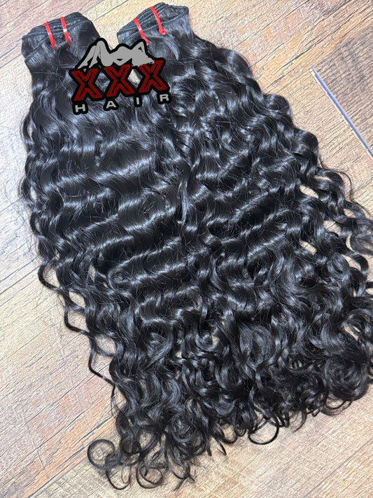 2 bundles of 16” Virgin Ocean Wave Human Hair