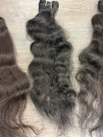 22” Raw Indian Wavy Human Hair Bundle (SALE)