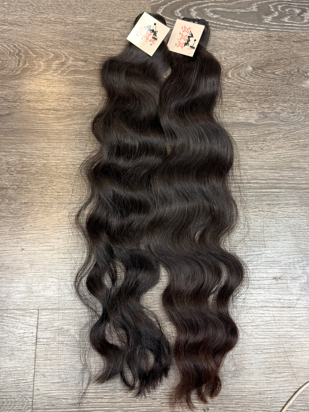 2 Bundles Of 26” Raw Cambodian Wavy Human Hair
