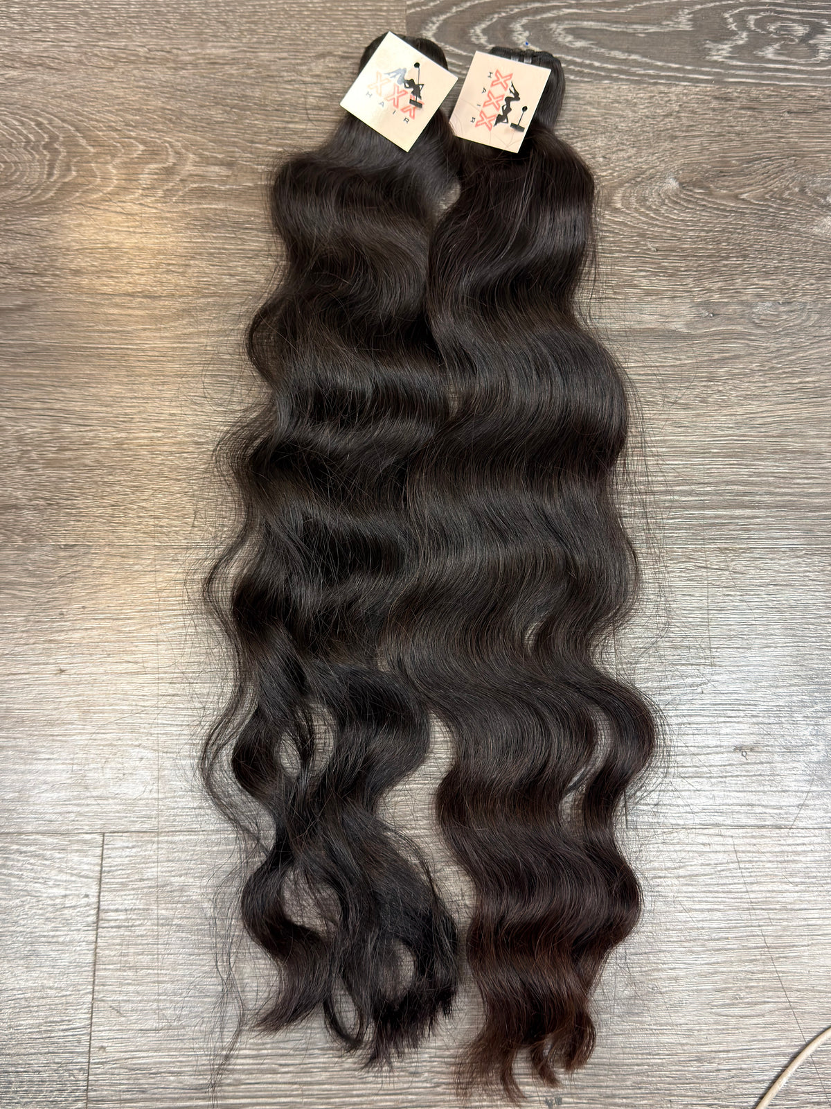 2 Bundles Of 26” Raw Cambodian Wavy Human Hair