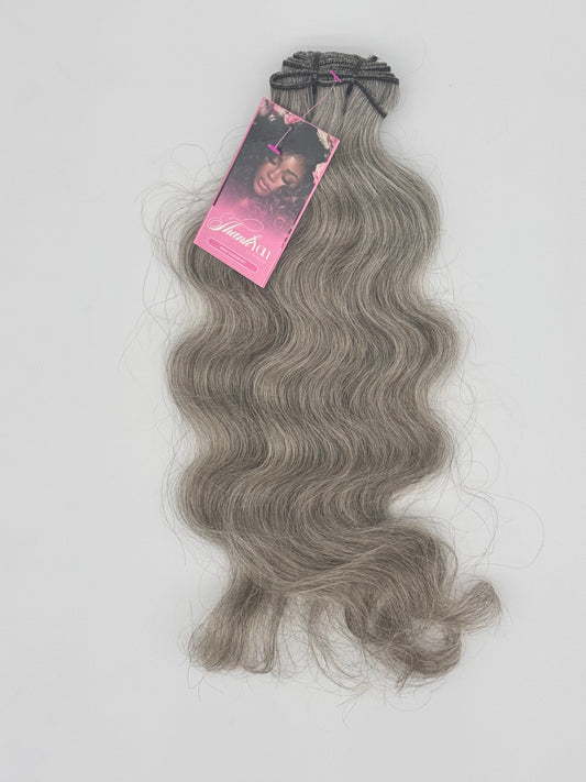 16” Grey Raw Indian Human Hair Bundle