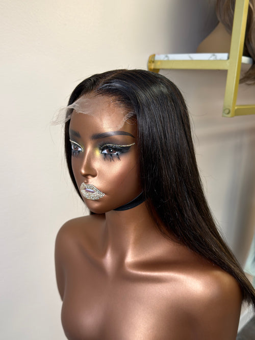 12” Virgin Straight Highlight 5*5 HD Human Hair Lace Closure Wig