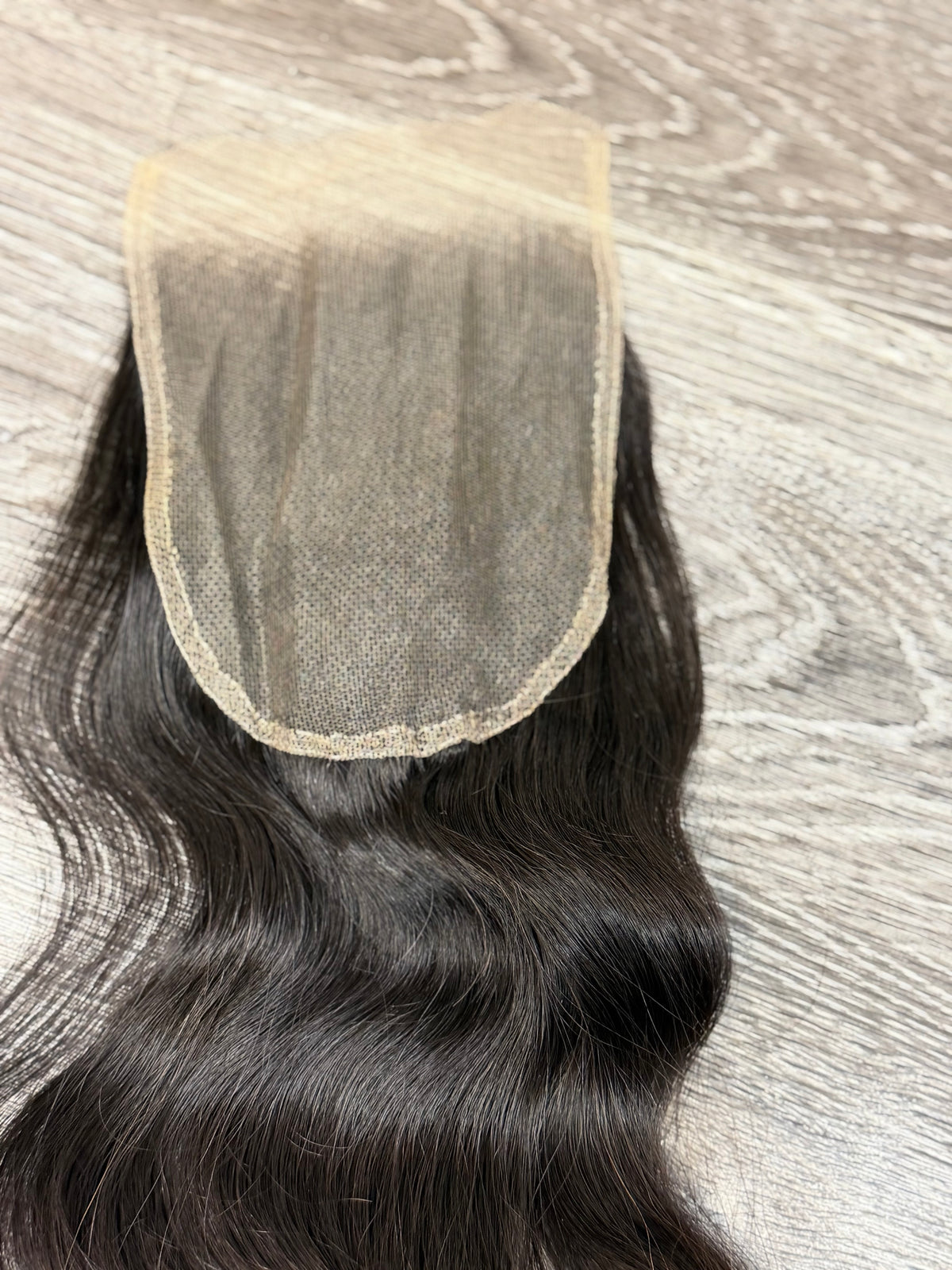 18” Raw Cambodian Wavy Human Hair HD 5*5 Lace Closure