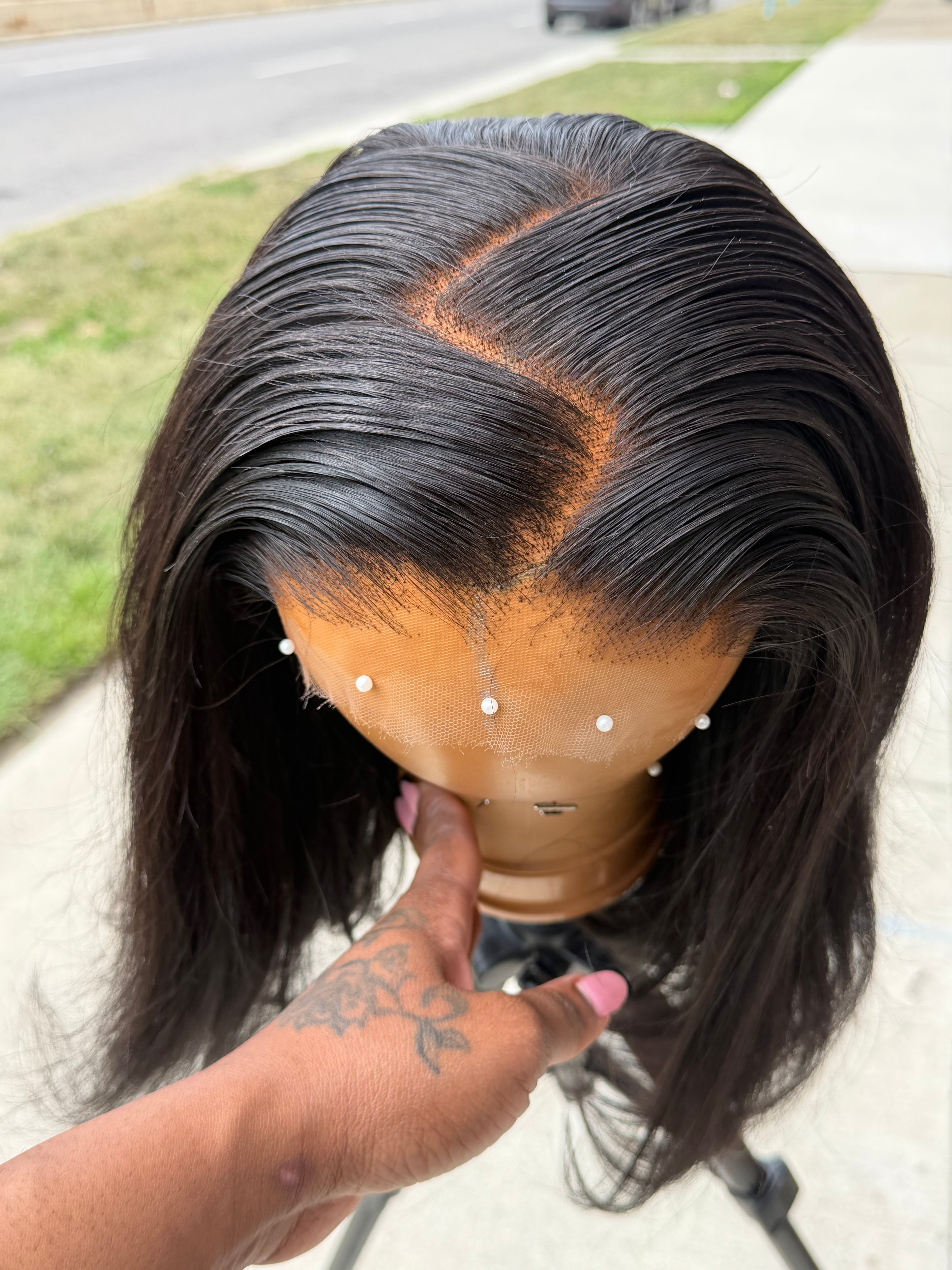 12” Mink Brazilian Straight HD 6*6 Lace Closure Human Hair Wig