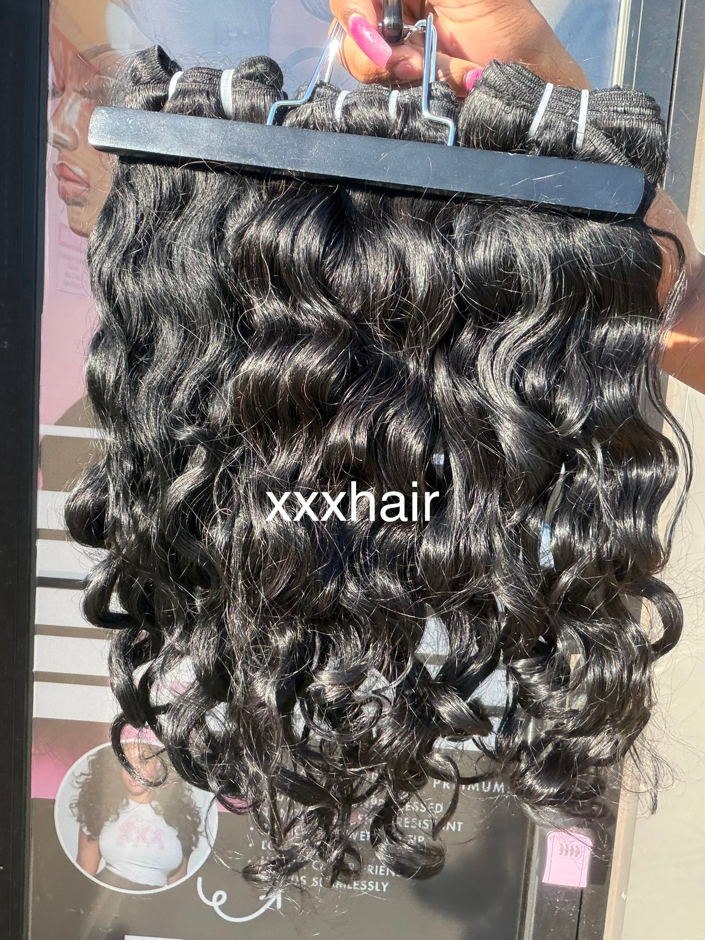 3 Bundle Hair Deal Raw Filipino Wavy Curly Jet Black 20”20”20”