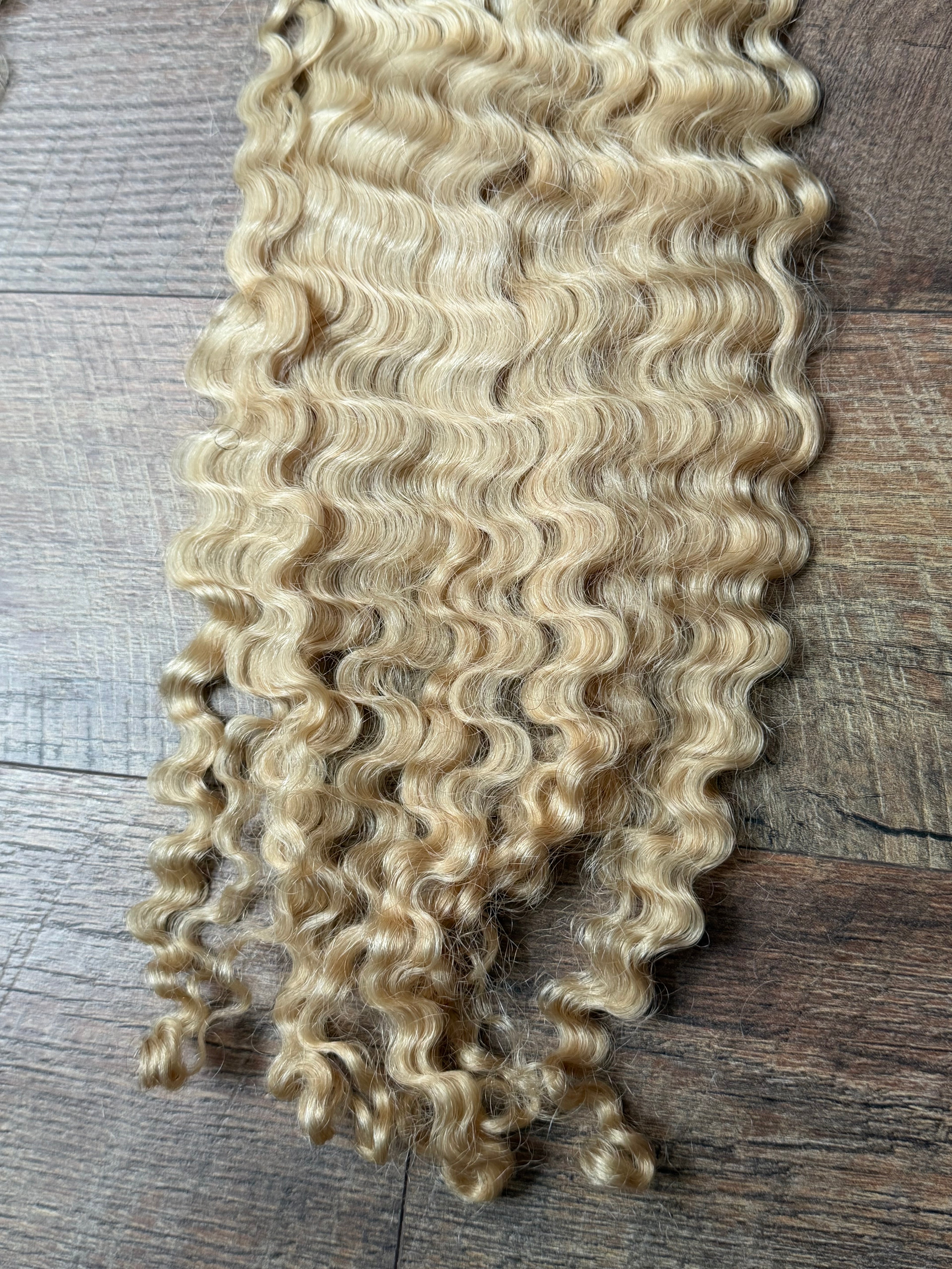 24” Raw Indonesian Star Blonde Burma Curly Human Hair Bundle