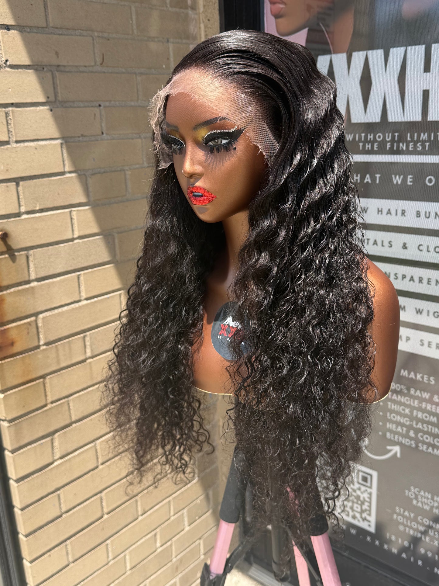 28” Virgin Water Wave HD 13*4 Lace Front Human Hair Wig