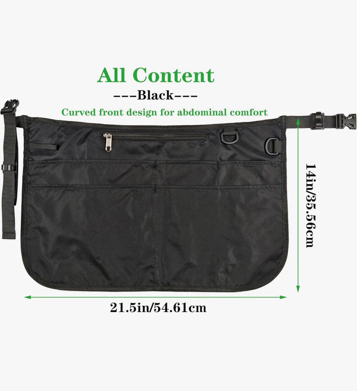 Barber Apron With 6 Pockets Waterproof and Bleach Proof Hair Stylist Apron for Cosmetology Black