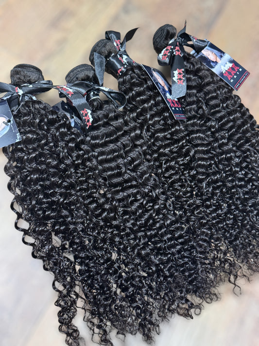 4 Bundles of Deep Curly Virgin Hair Bundles 22”,22”,24”,24”