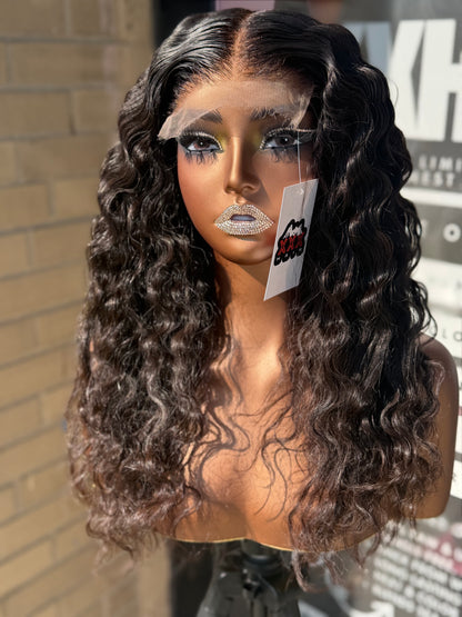 18” Virgin Indian Wavy HD 5*5 Lace Front Wig